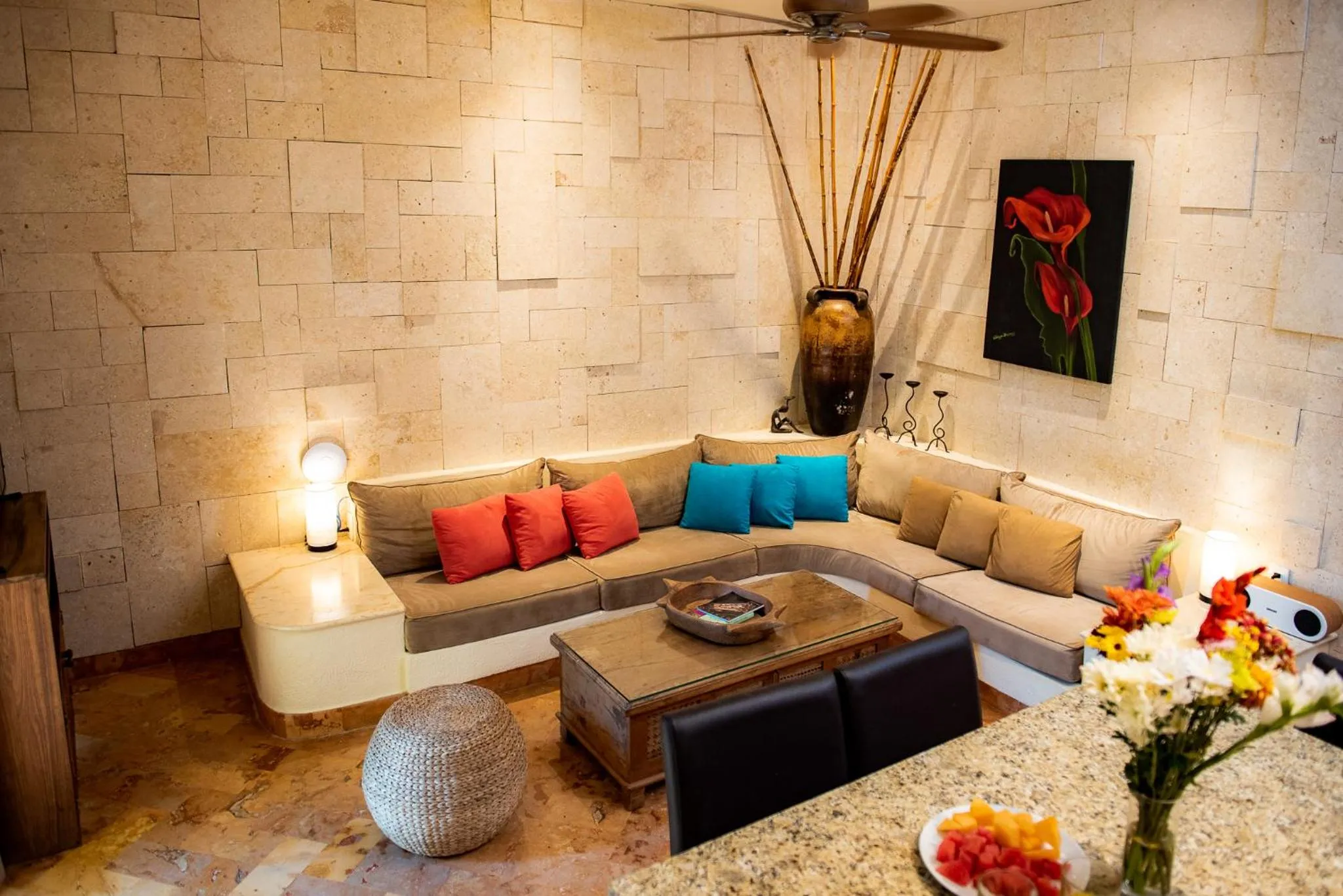 Living room in Porto Playa Condo Hotel and Beach Club