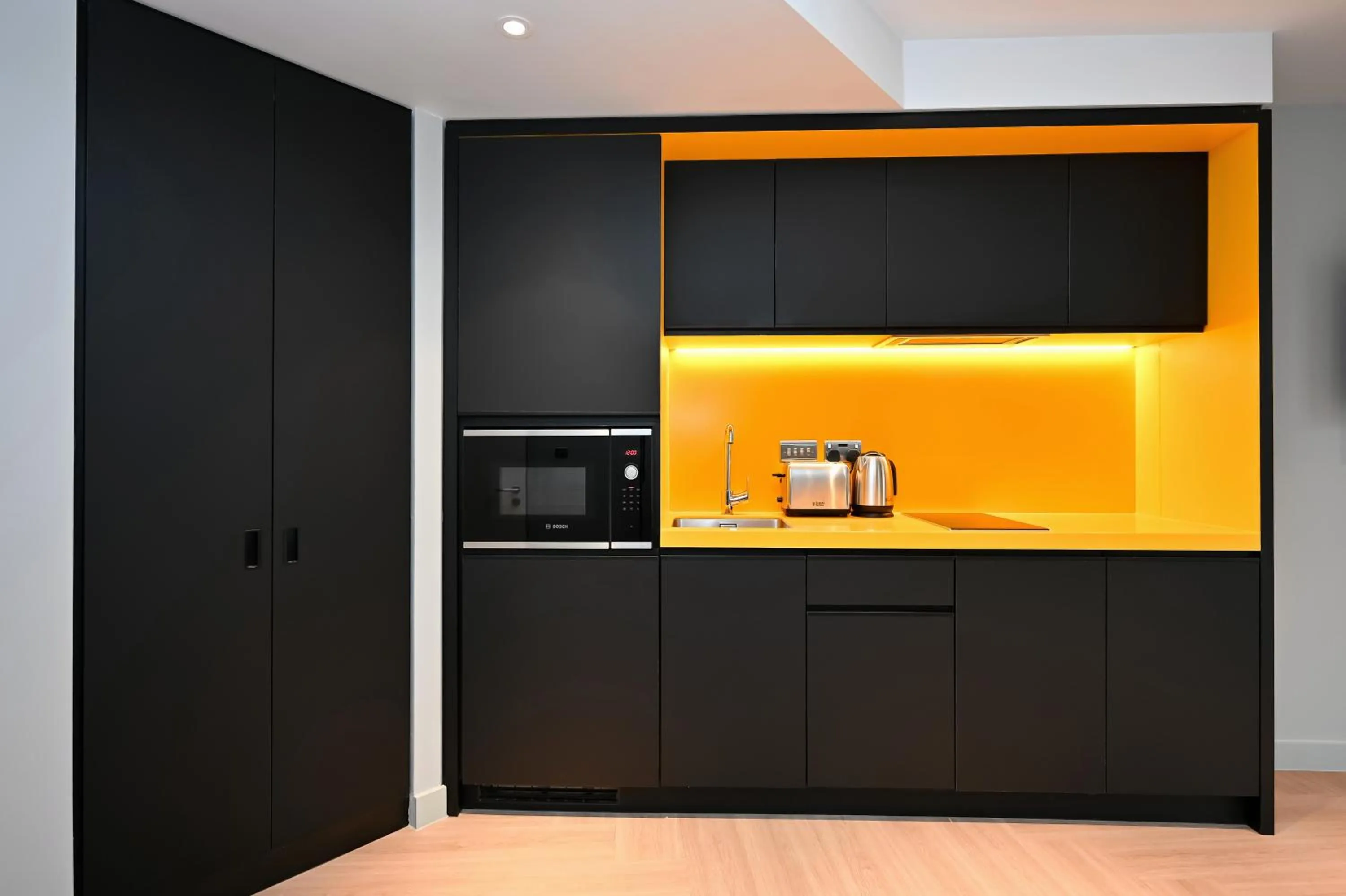 Kitchen or kitchenette in Staycity Aparthotels Dublin Mark Street