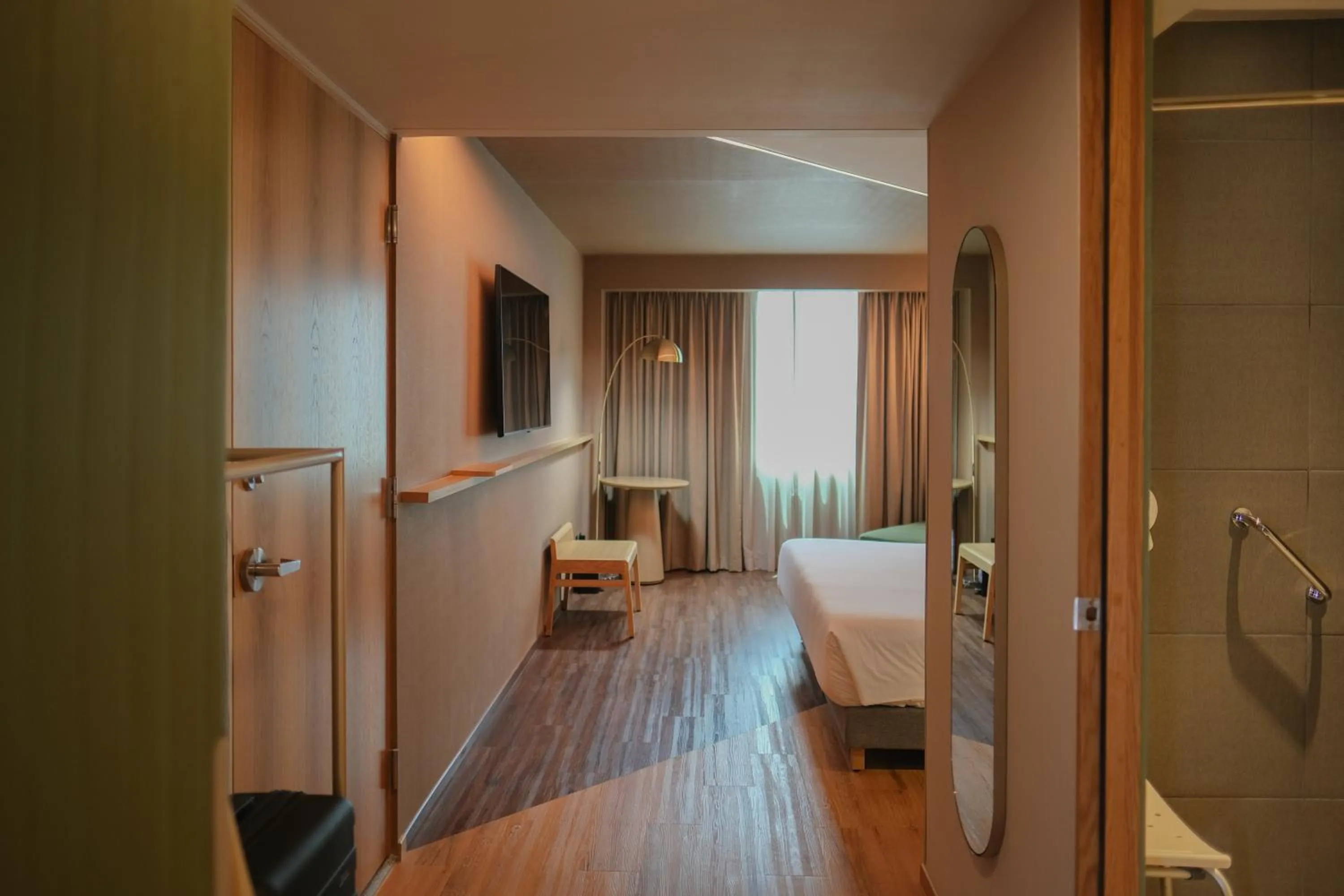 Decorative detail, Bed in Novotel Mexico City Santa Fe