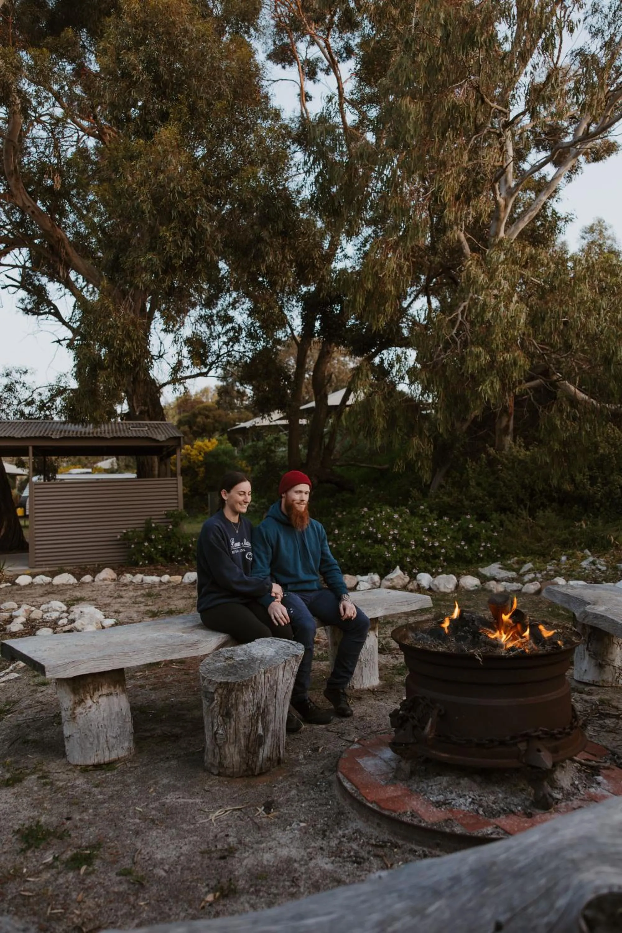 fireplace in Seafront Holiday Park Kangaroo Island
