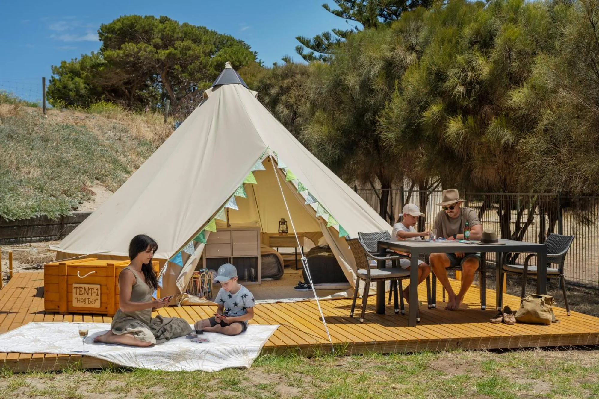 Patio in Seafront Holiday Park Kangaroo Island