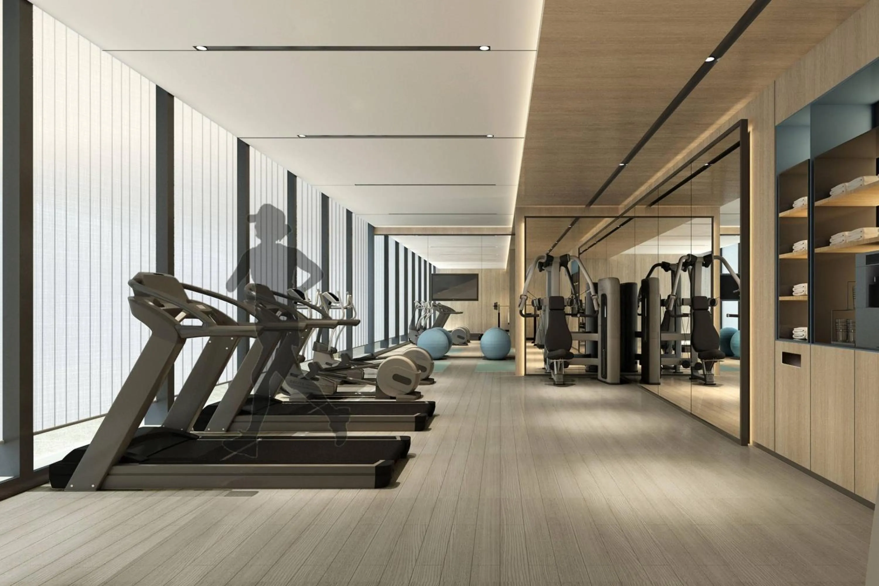 Fitness centre/facilities in Courtyard by Marriott Pinghu