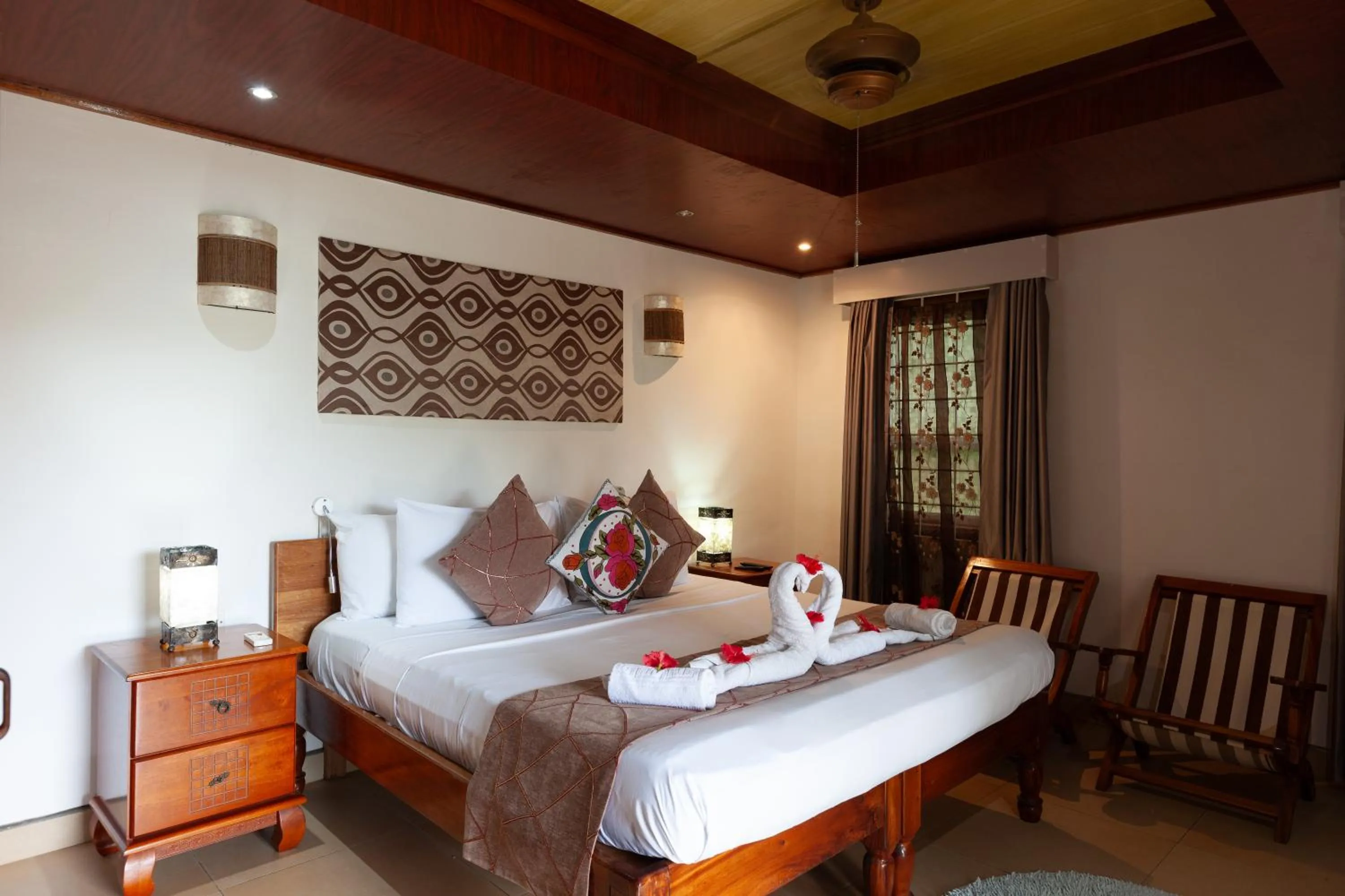 Bed in Sea View Lodge