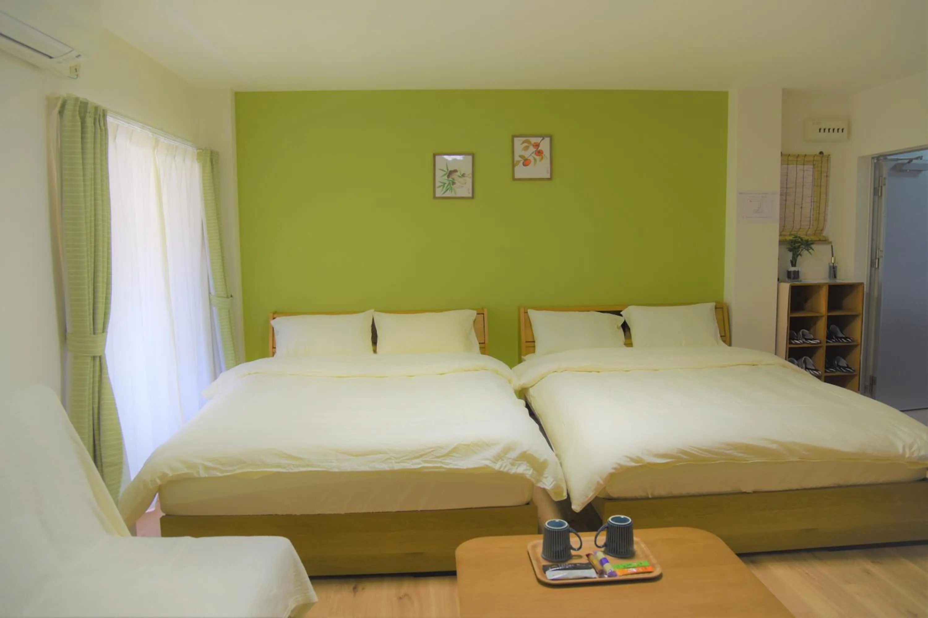 Bed in U-shuku Kyoto Fushimi