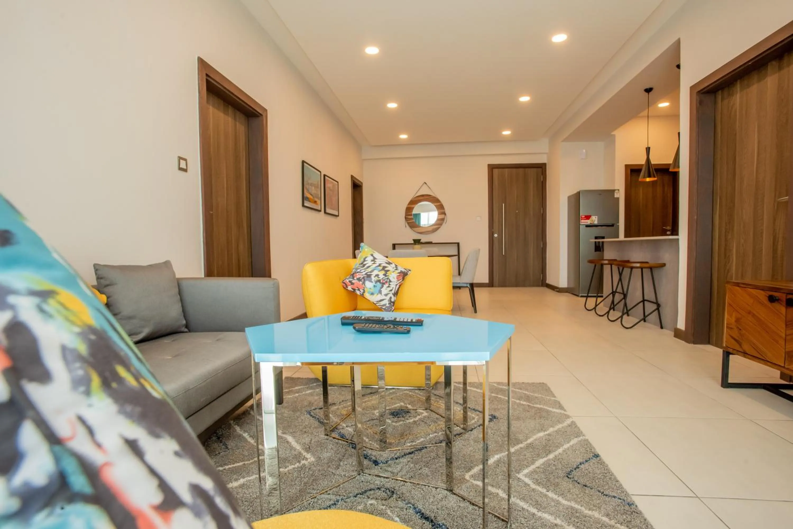 Living room in Skynest Residences by CityBlue, Nairobi Westlands