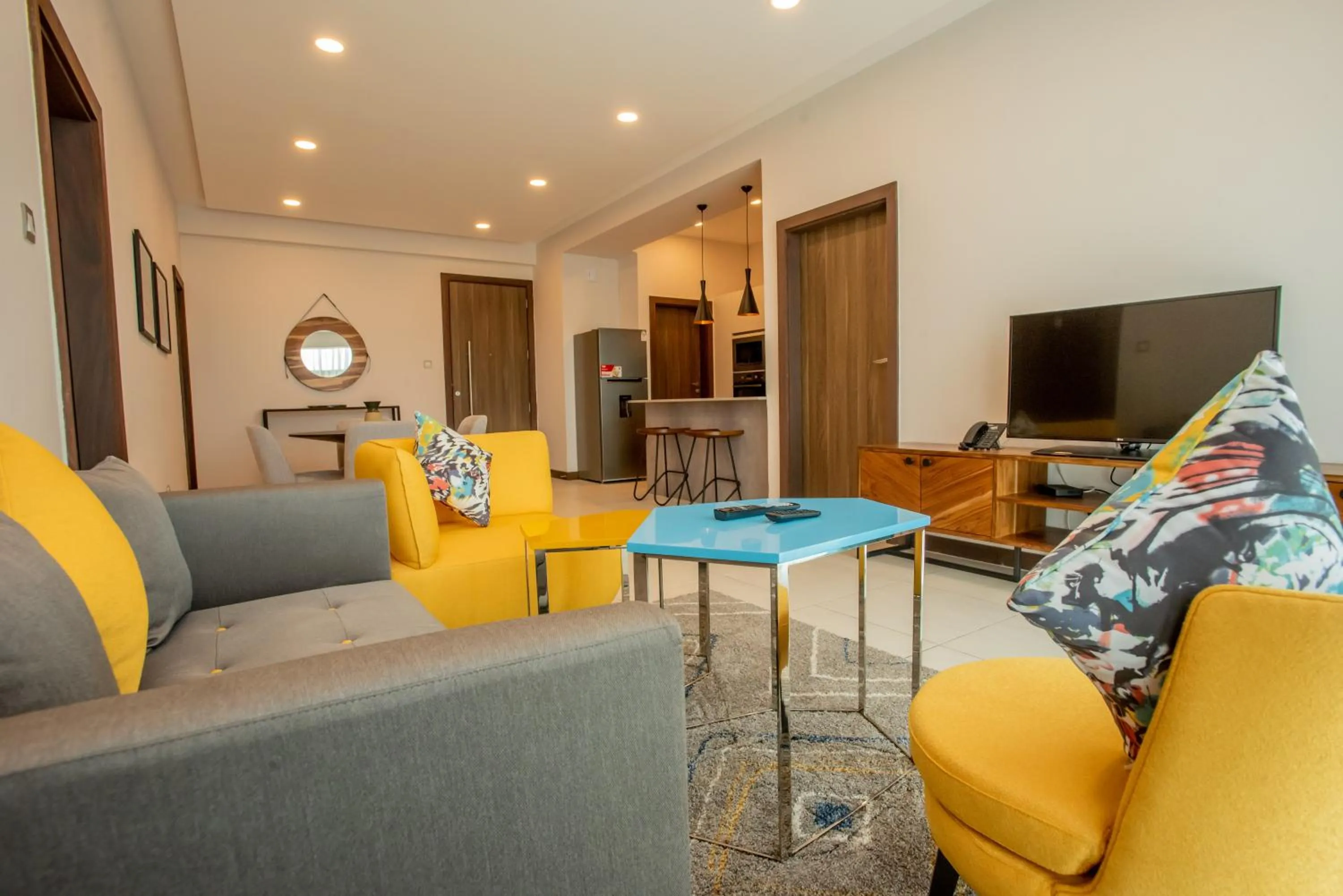 Living room in Skynest Residences by CityBlue, Nairobi Westlands