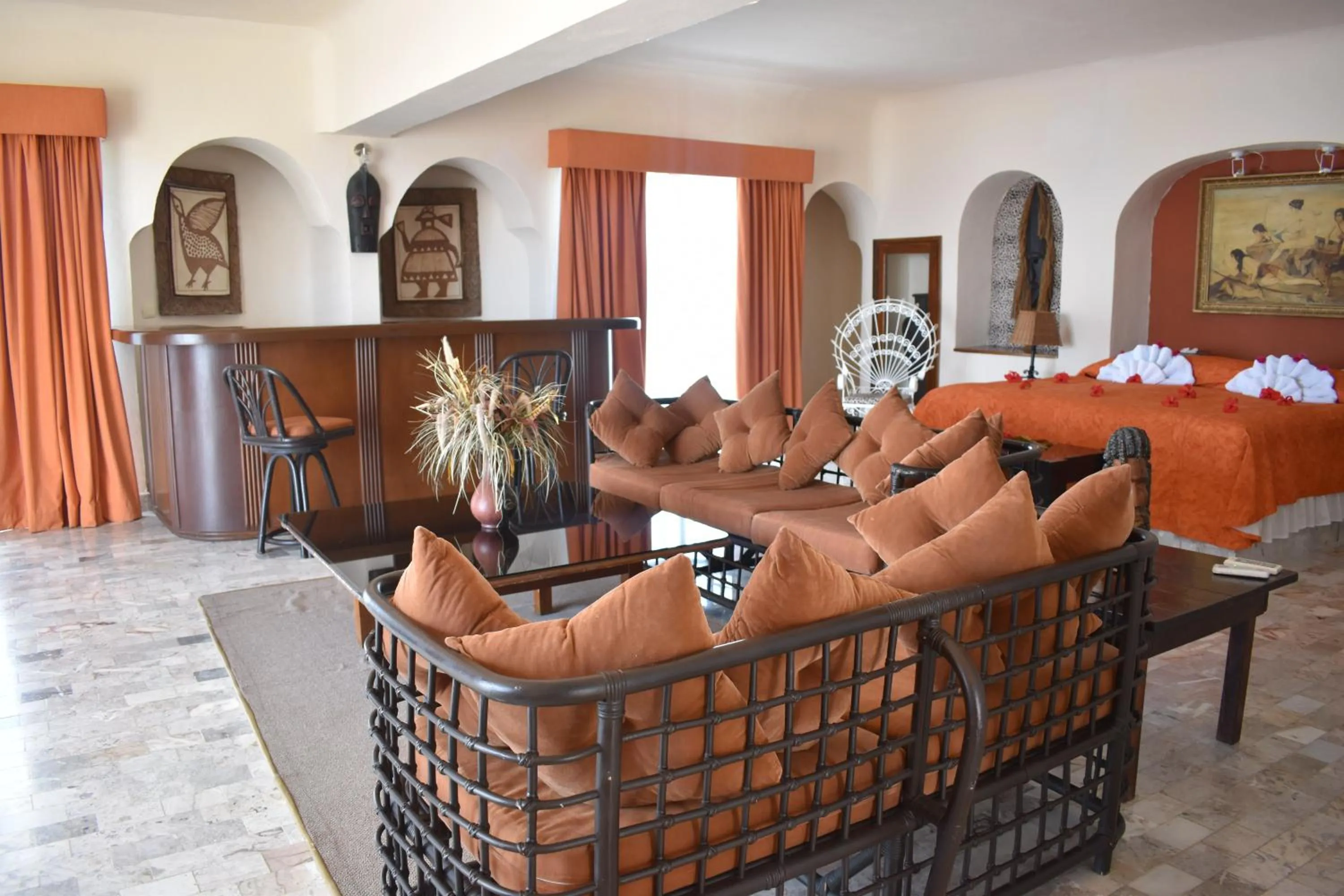 Living room in Villablanca Garden Beach Hotel