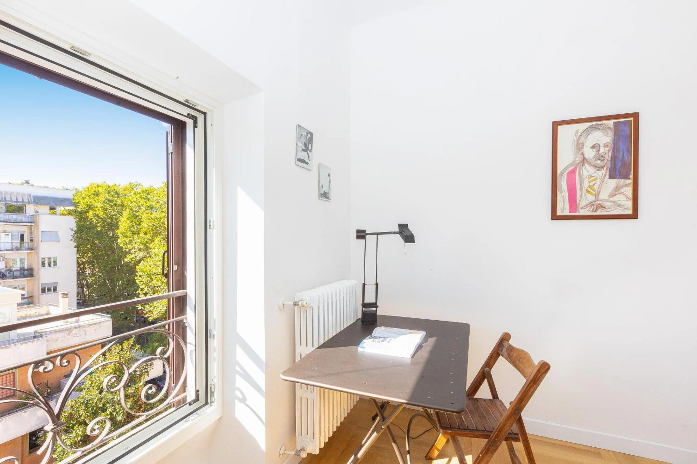 Bedroom in Giulio Cesare Penthouse Rental in Rome