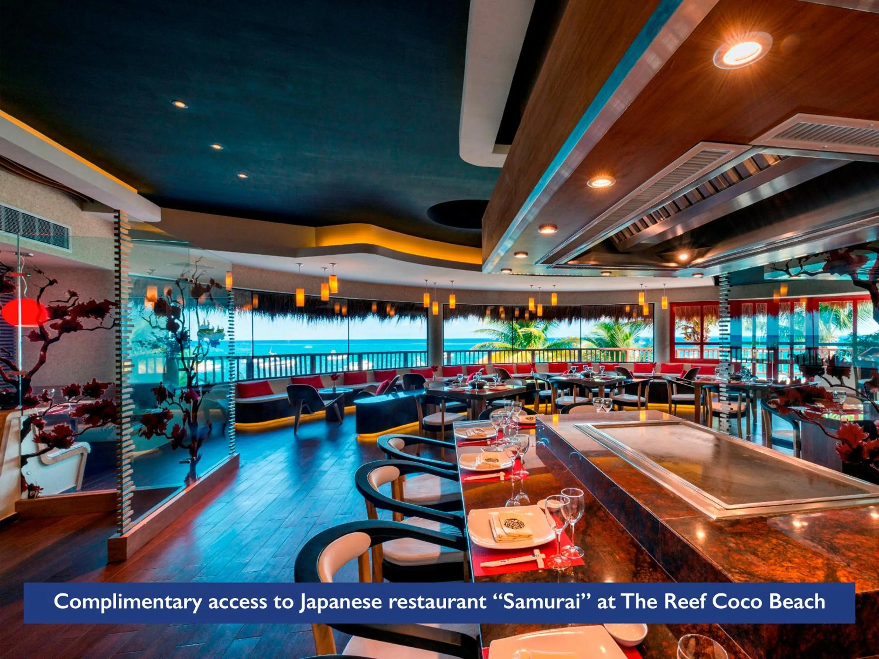 Restaurant/places to eat in The Reef Playacar Beach Resort & Spa-Optional All Inclusive