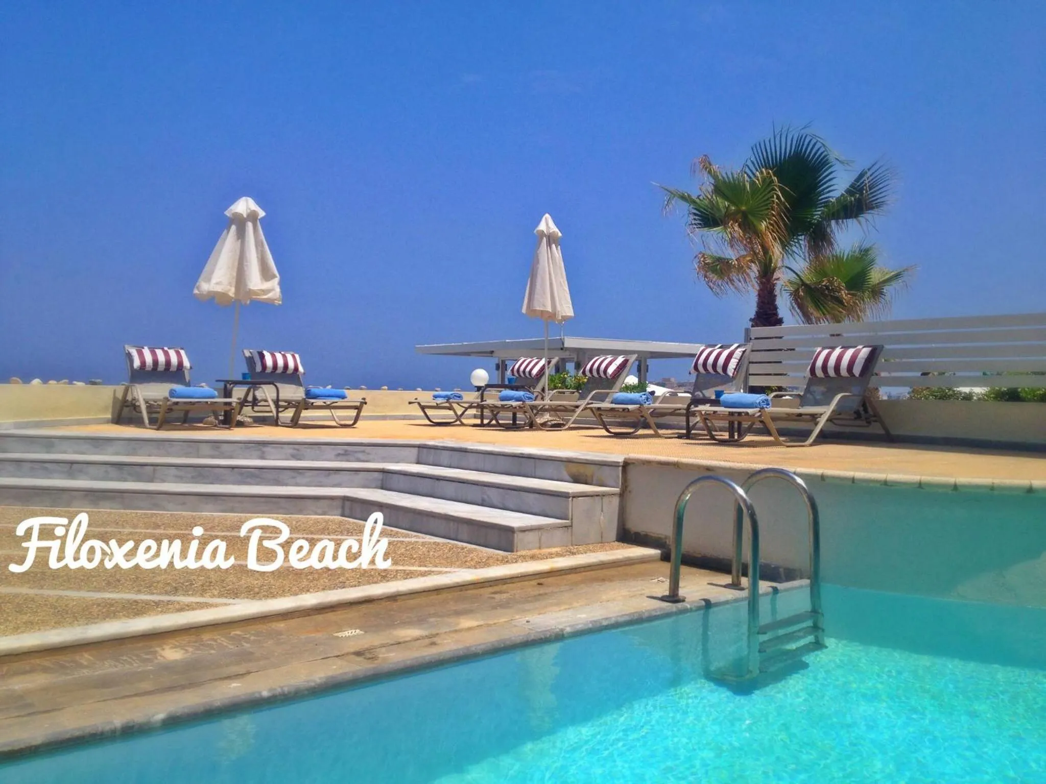 Pool view in Filoxenia Beach Hotel