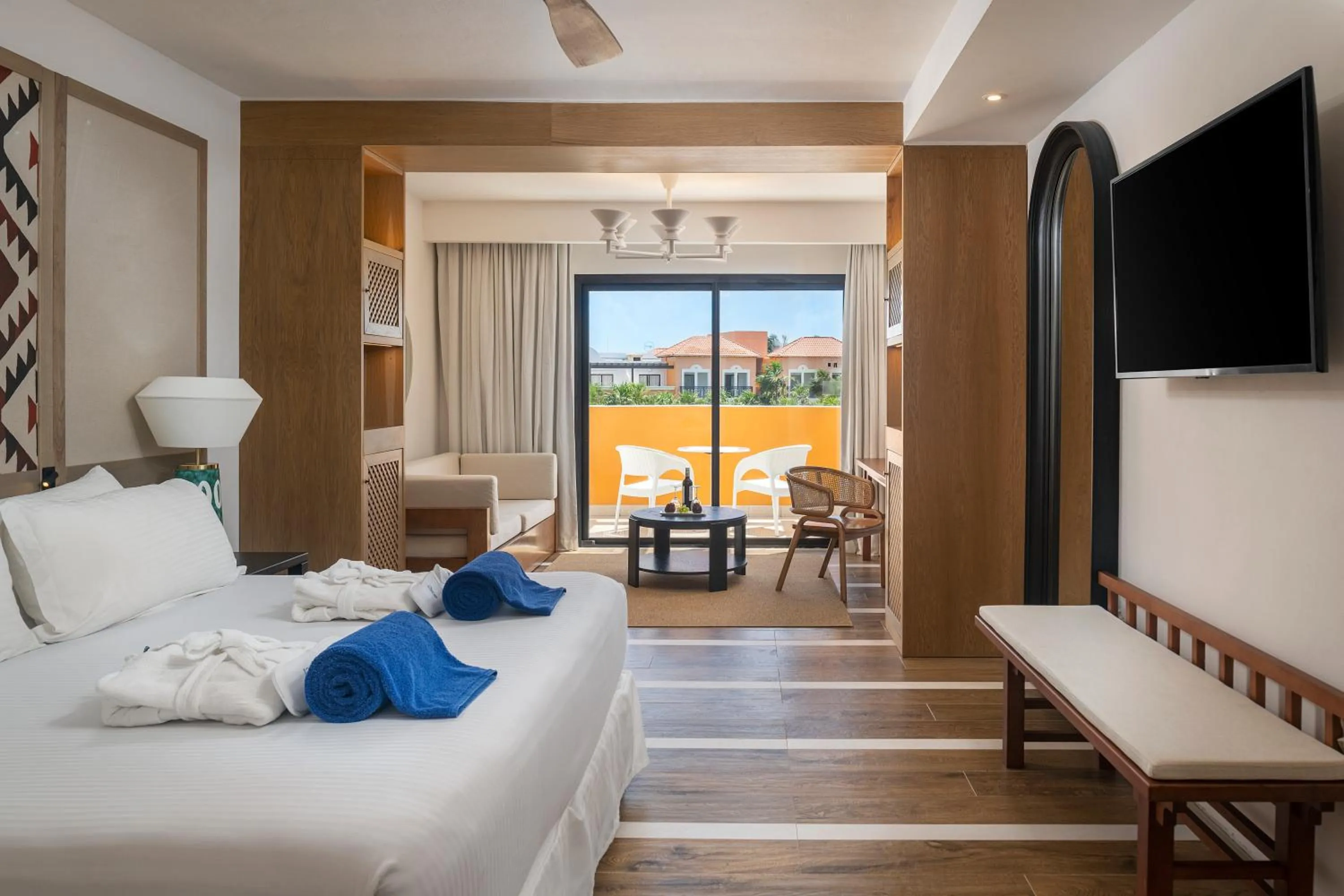 Living room, Bed in Ocean Coral & Turquesa All Inclusive