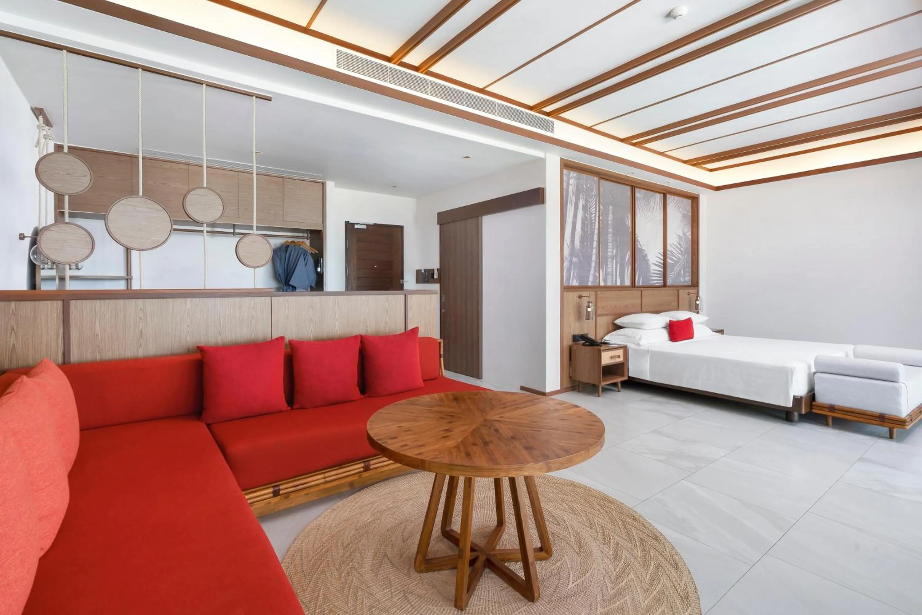 Seating area, Bed in The Culture Samui