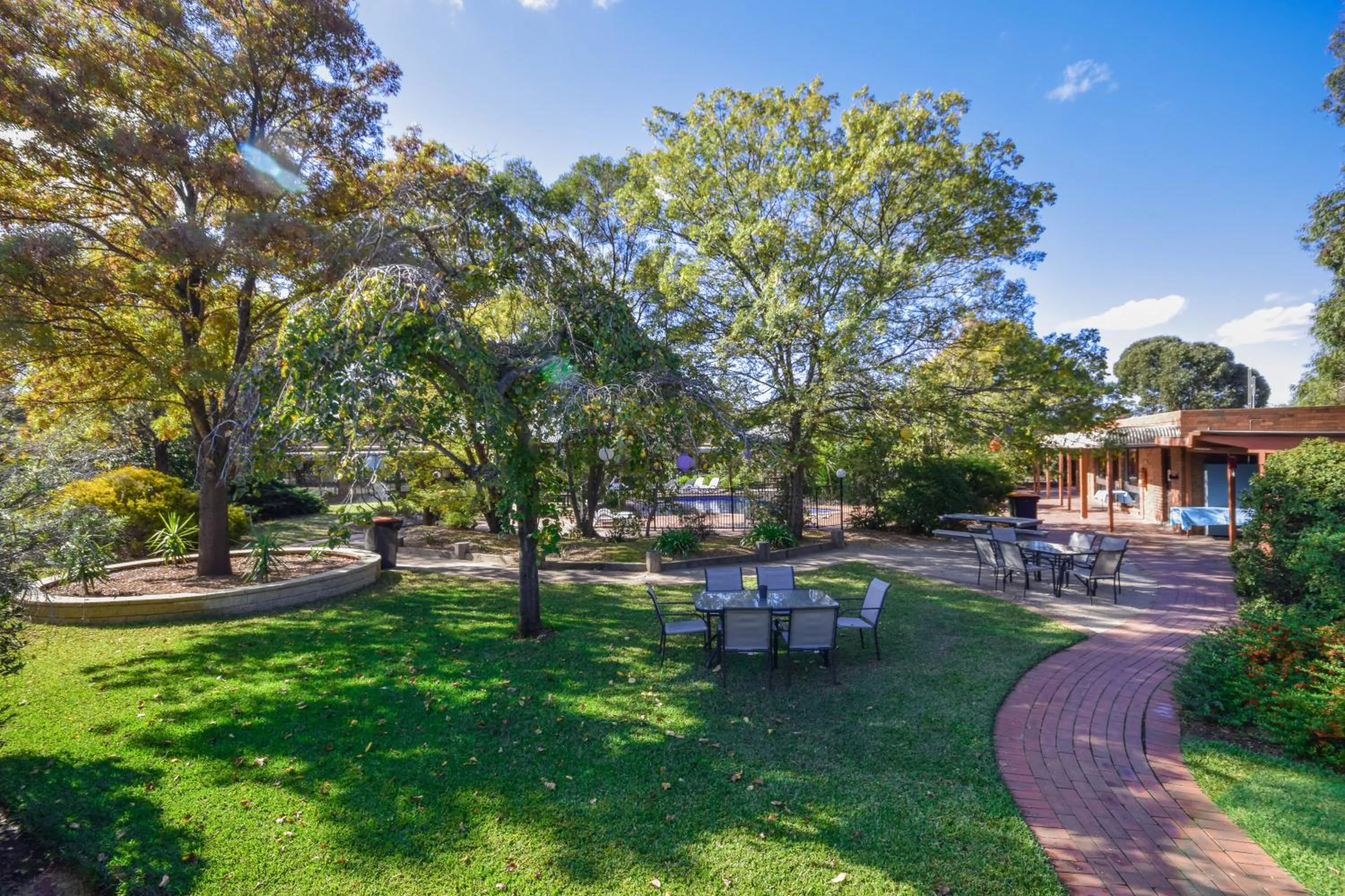 Garden view in River Country Inn