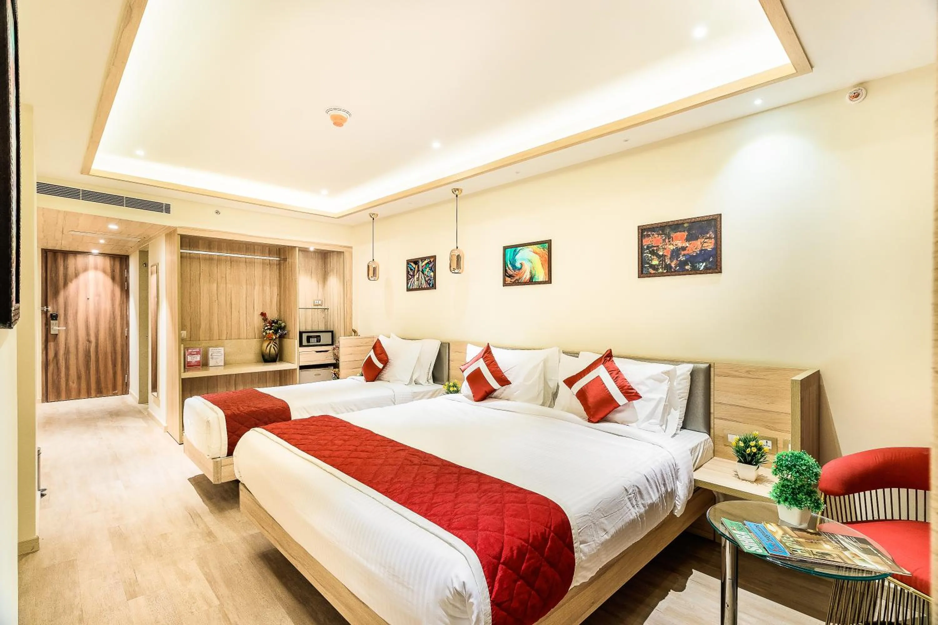 Bedroom, Bed in Hotel Jagadish International-Sankey Road