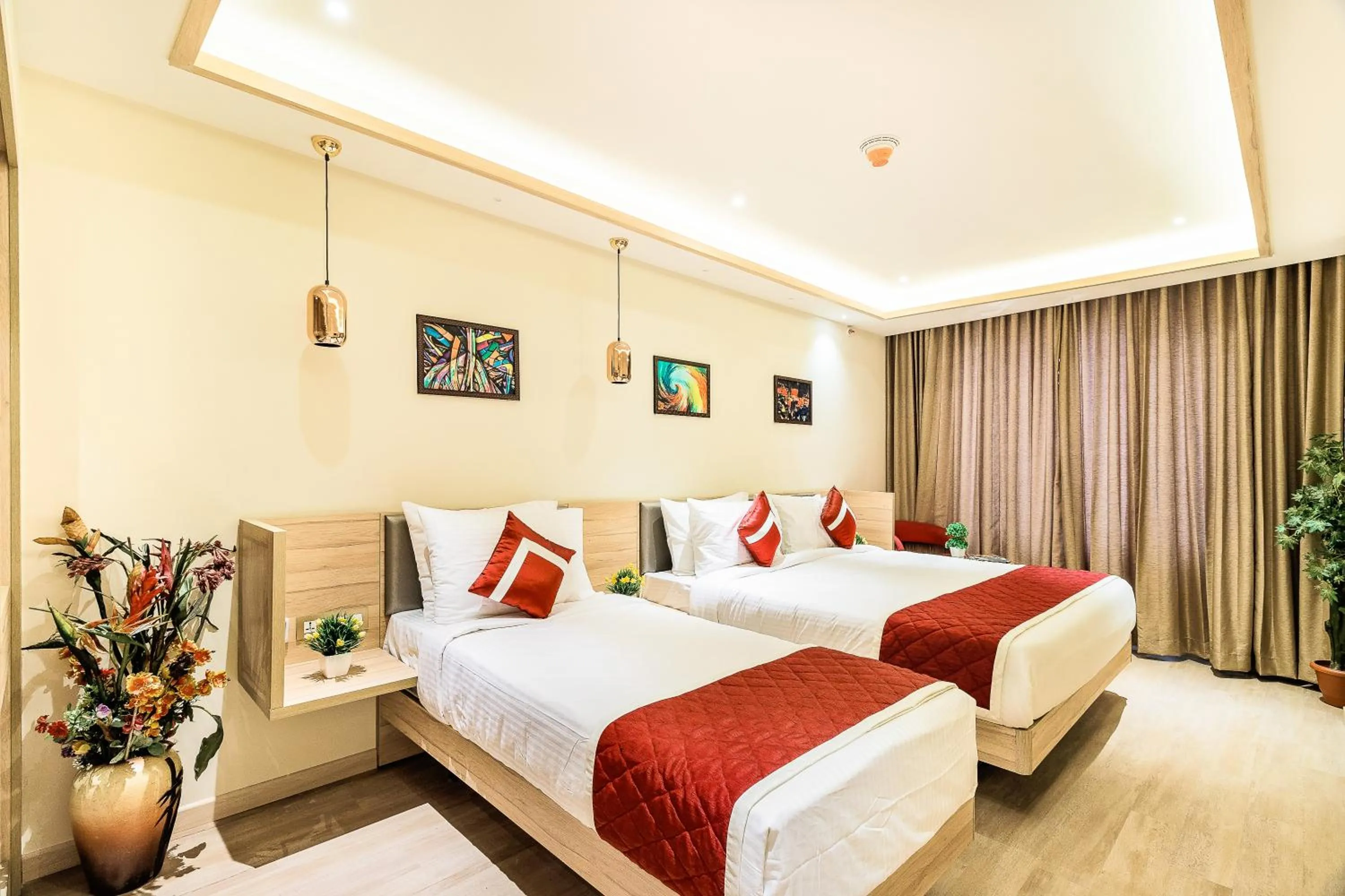 Bedroom, Bed in Hotel Jagadish International-Sankey Road