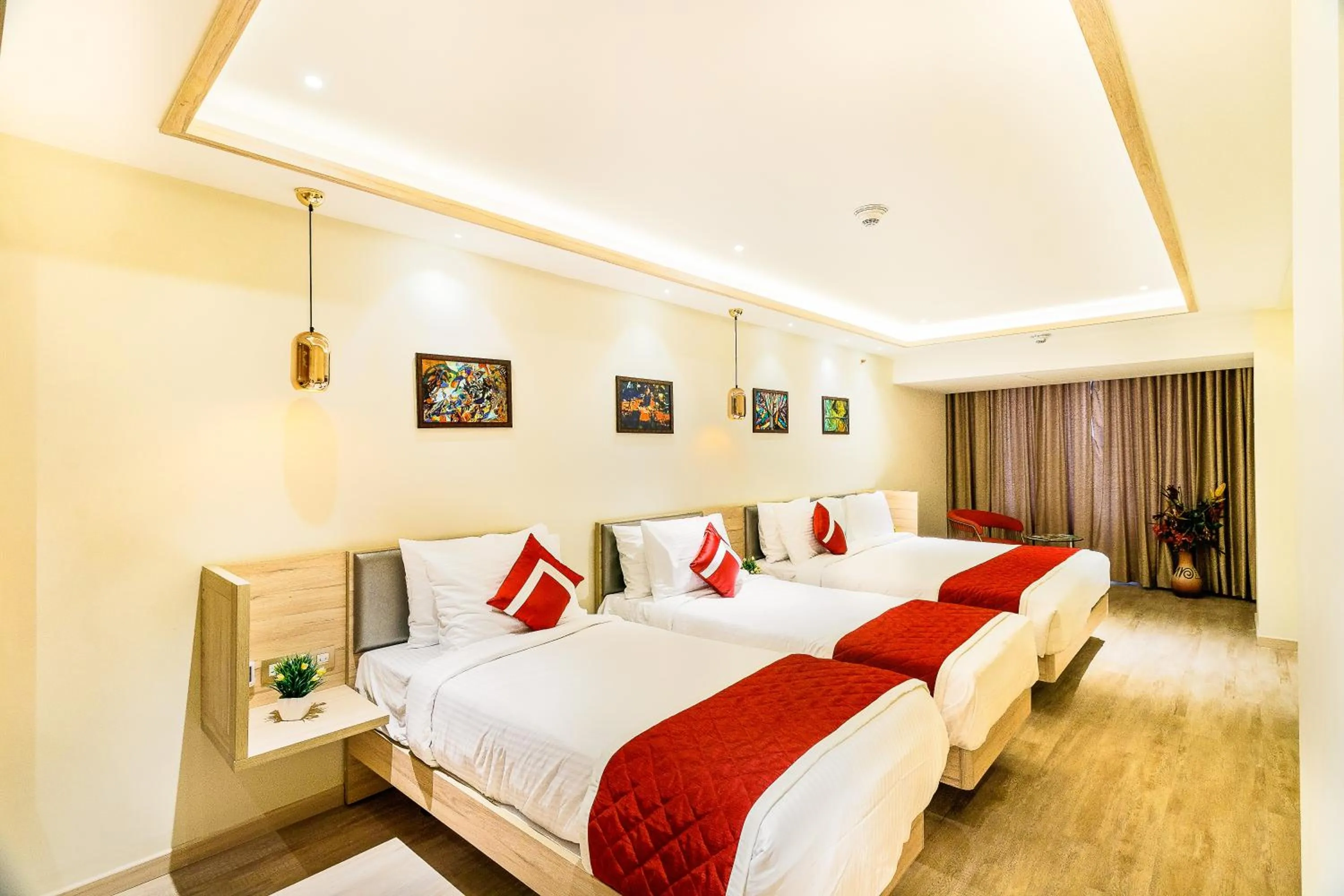Bedroom, Bed in Hotel Jagadish International-Sankey Road