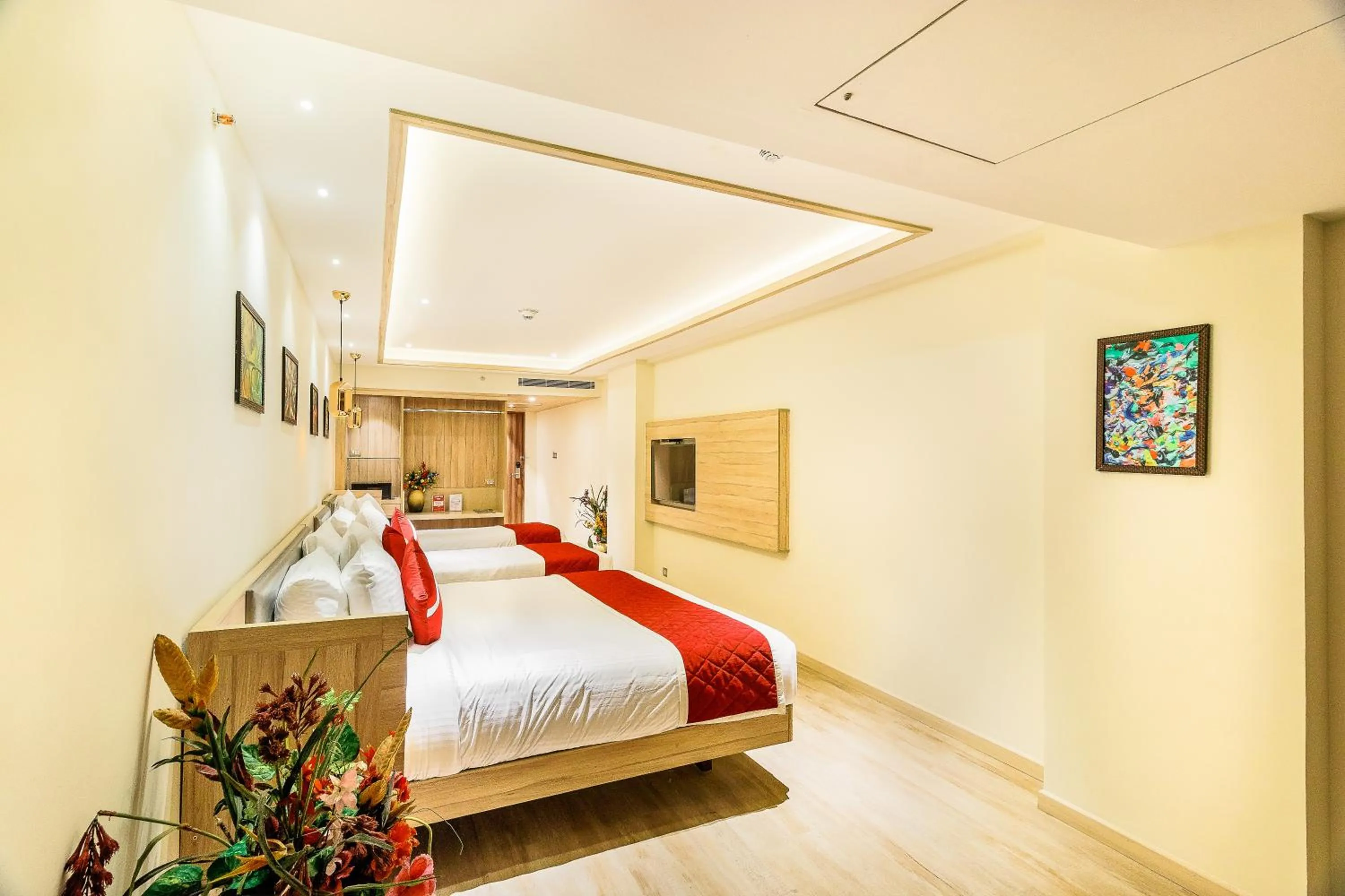 Bedroom, Bed in Hotel Jagadish International-Sankey Road