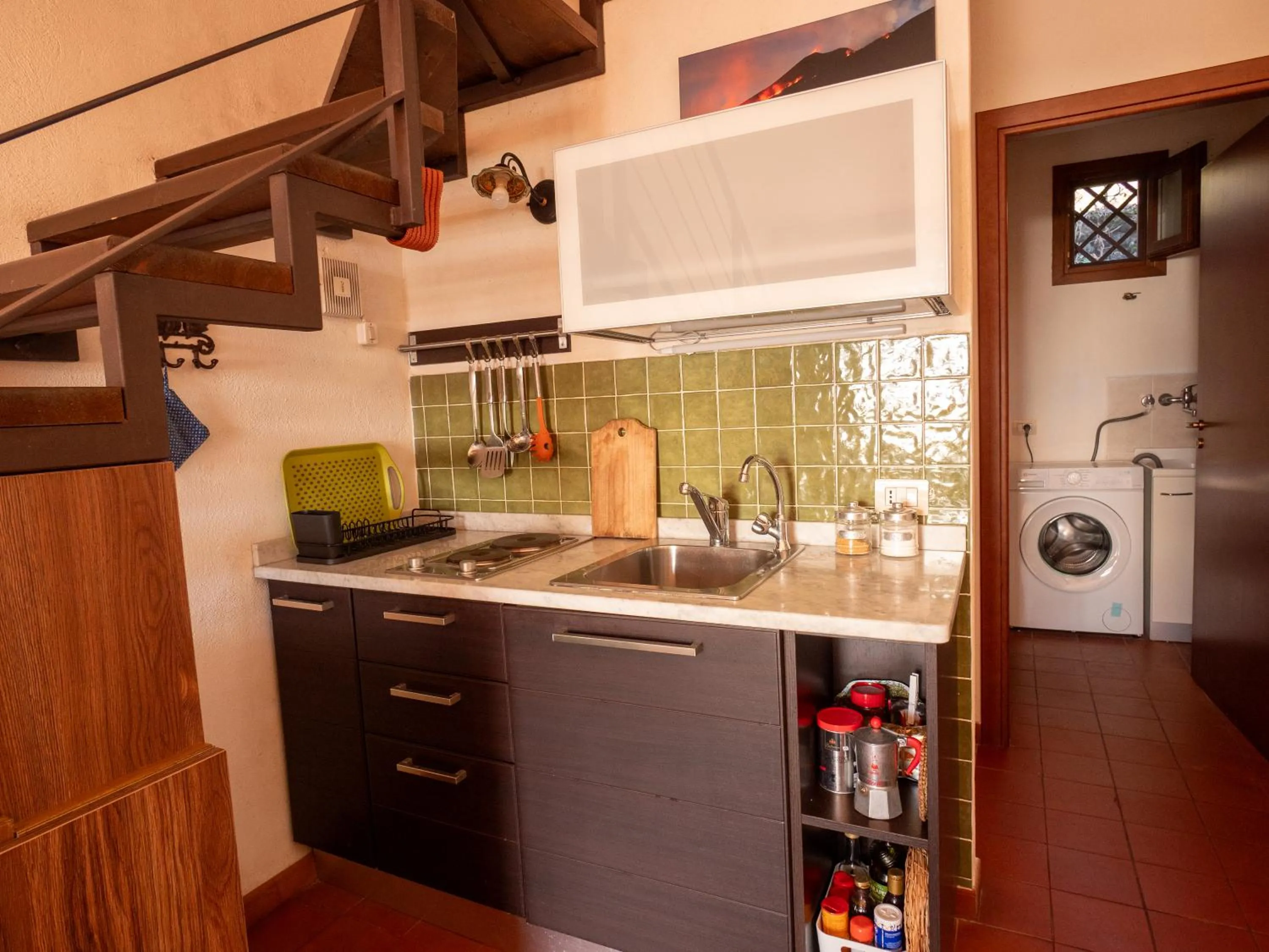 Kitchen or kitchenette in Casa Etnea