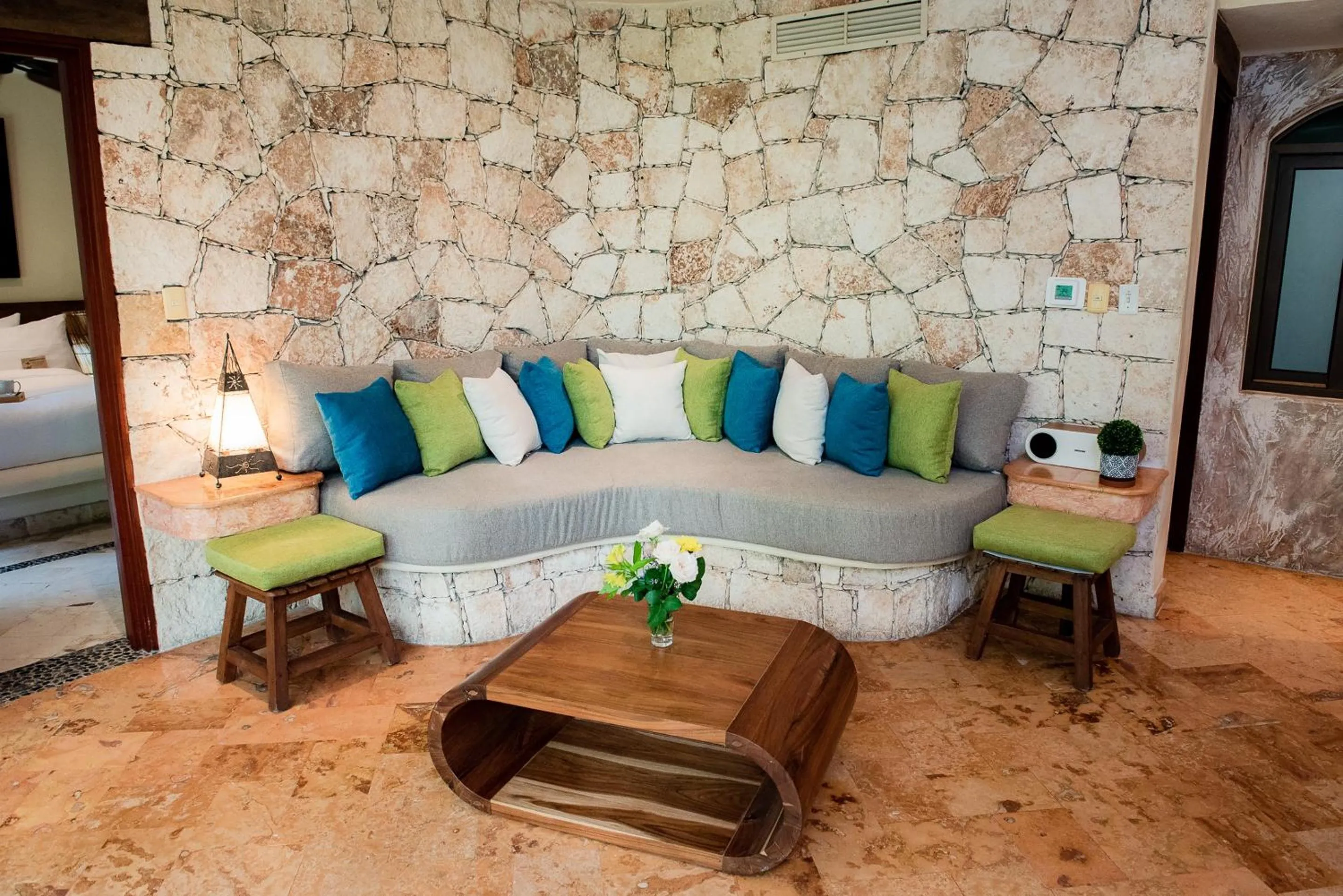 Living room in Villas Sacbe Condo Hotel and Beach Club