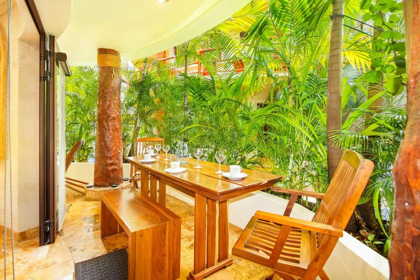 Patio in Villas Sacbe Condo Hotel and Beach Club