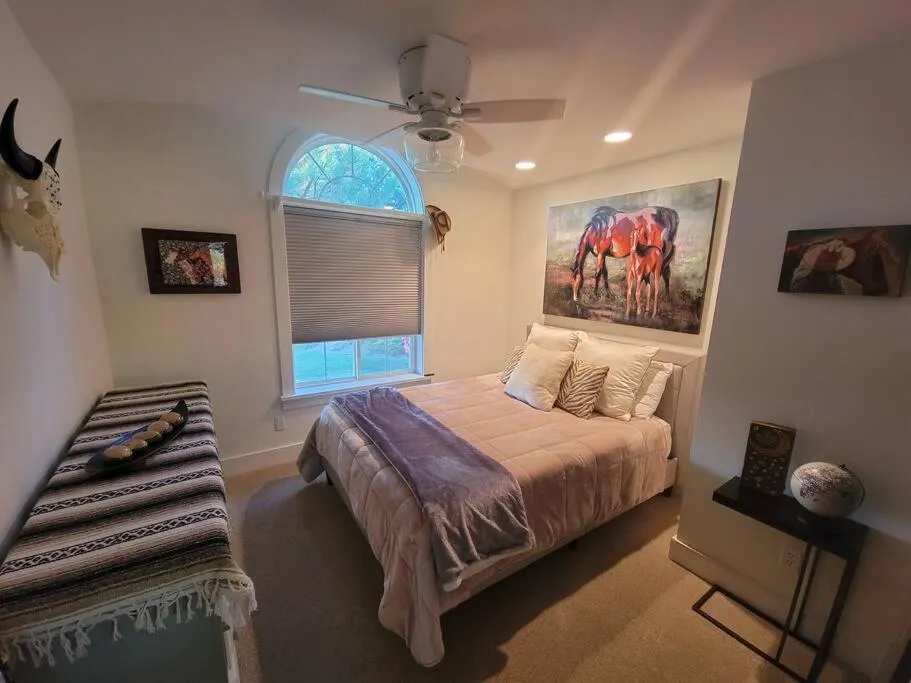 Bed in Among the Aspens Family Cottage