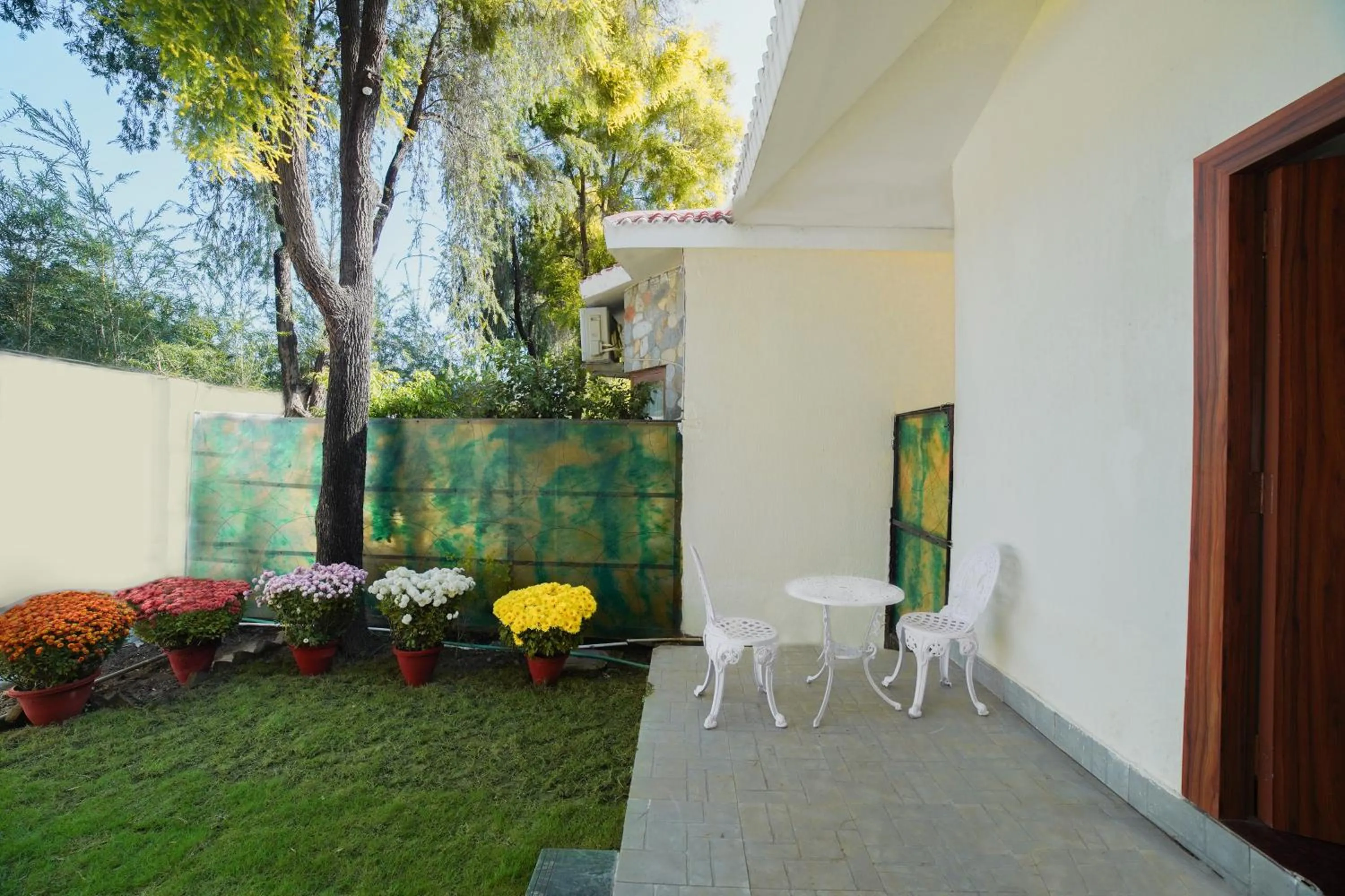 Patio in Country Inn Tarika Riverside Resort Jim Corbett