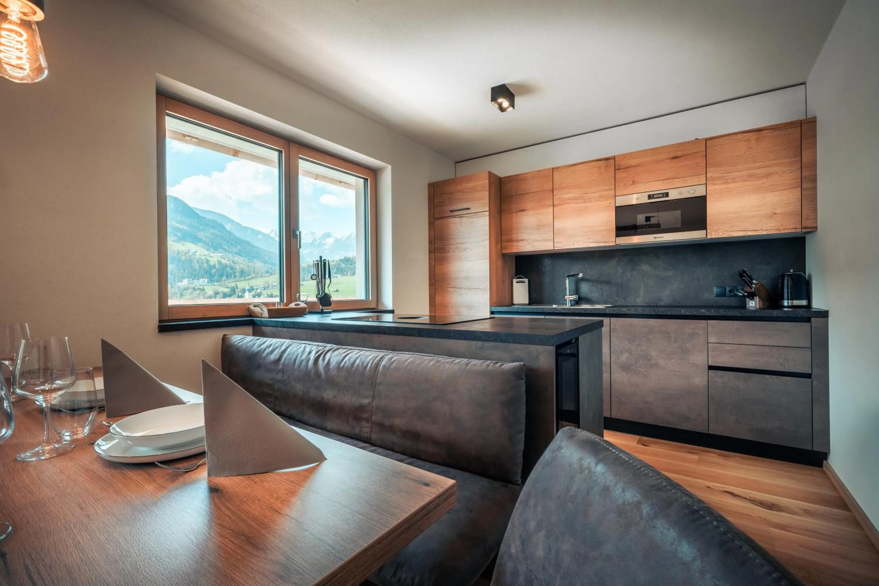 Kitchen or kitchenette in Sun Side by Schladming-Appartements
