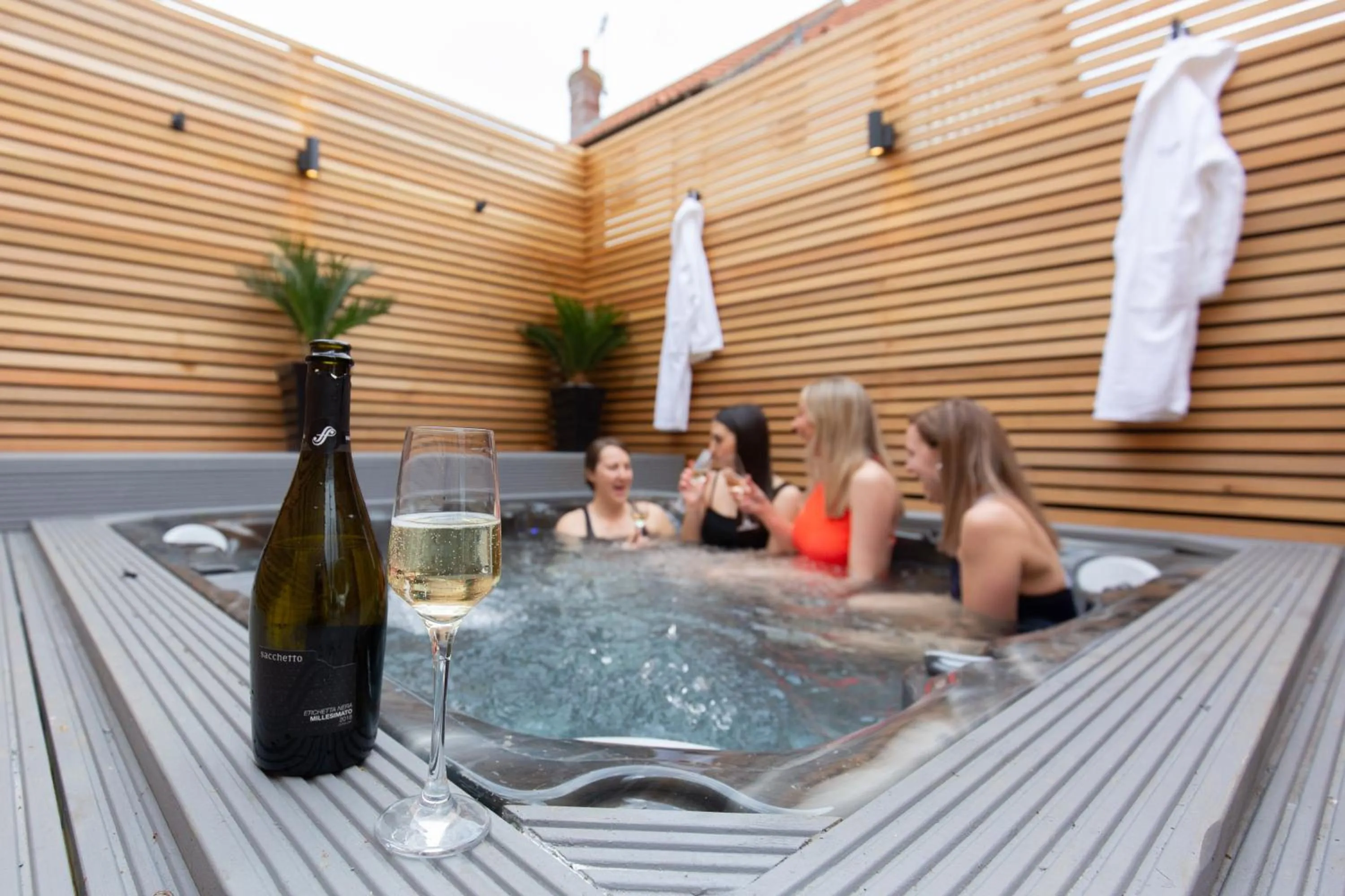 Hot Tub in The Railway Hotel by Barefoot Retreats