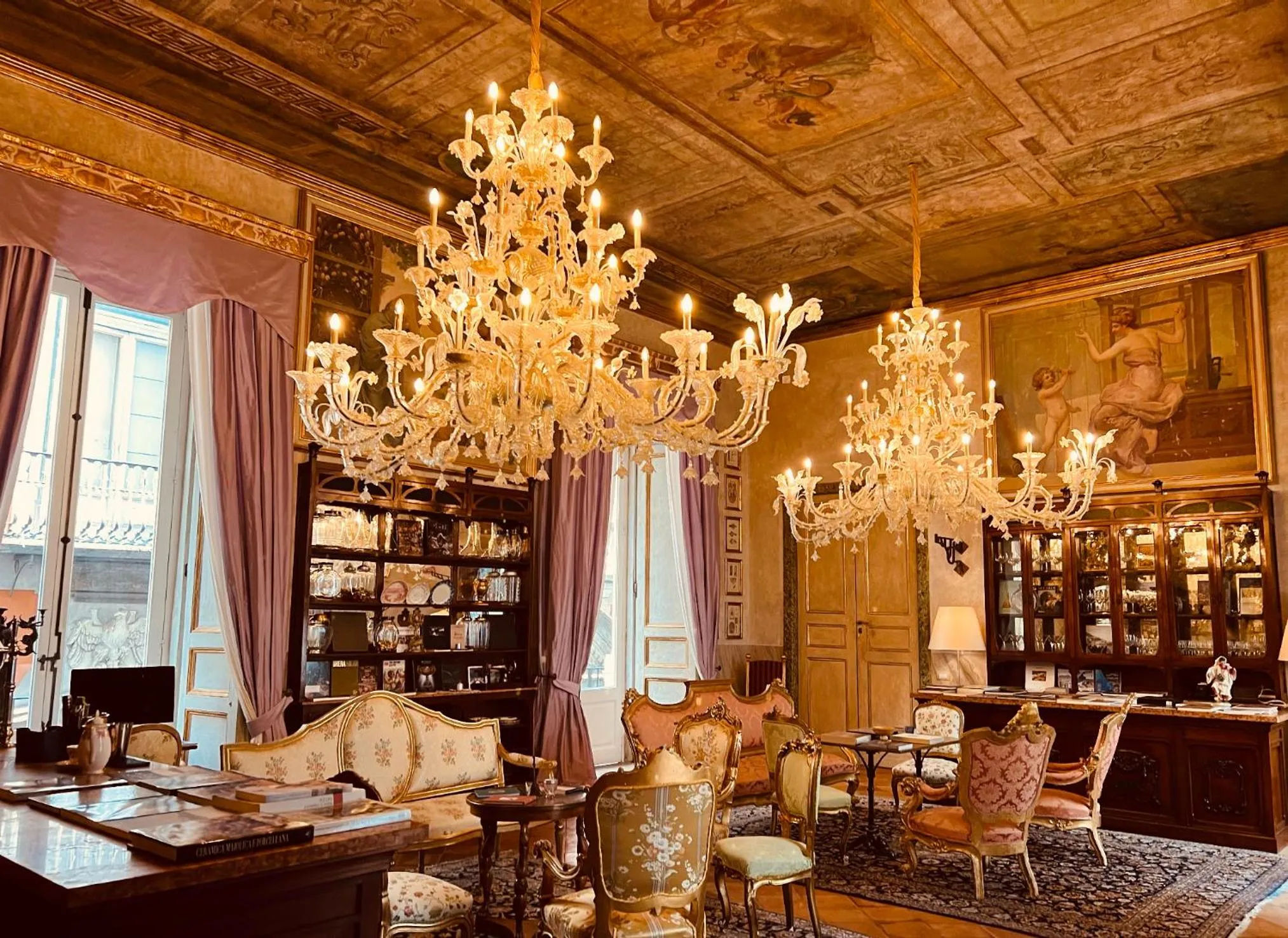 Seating area in Palazzo Doria Napoli