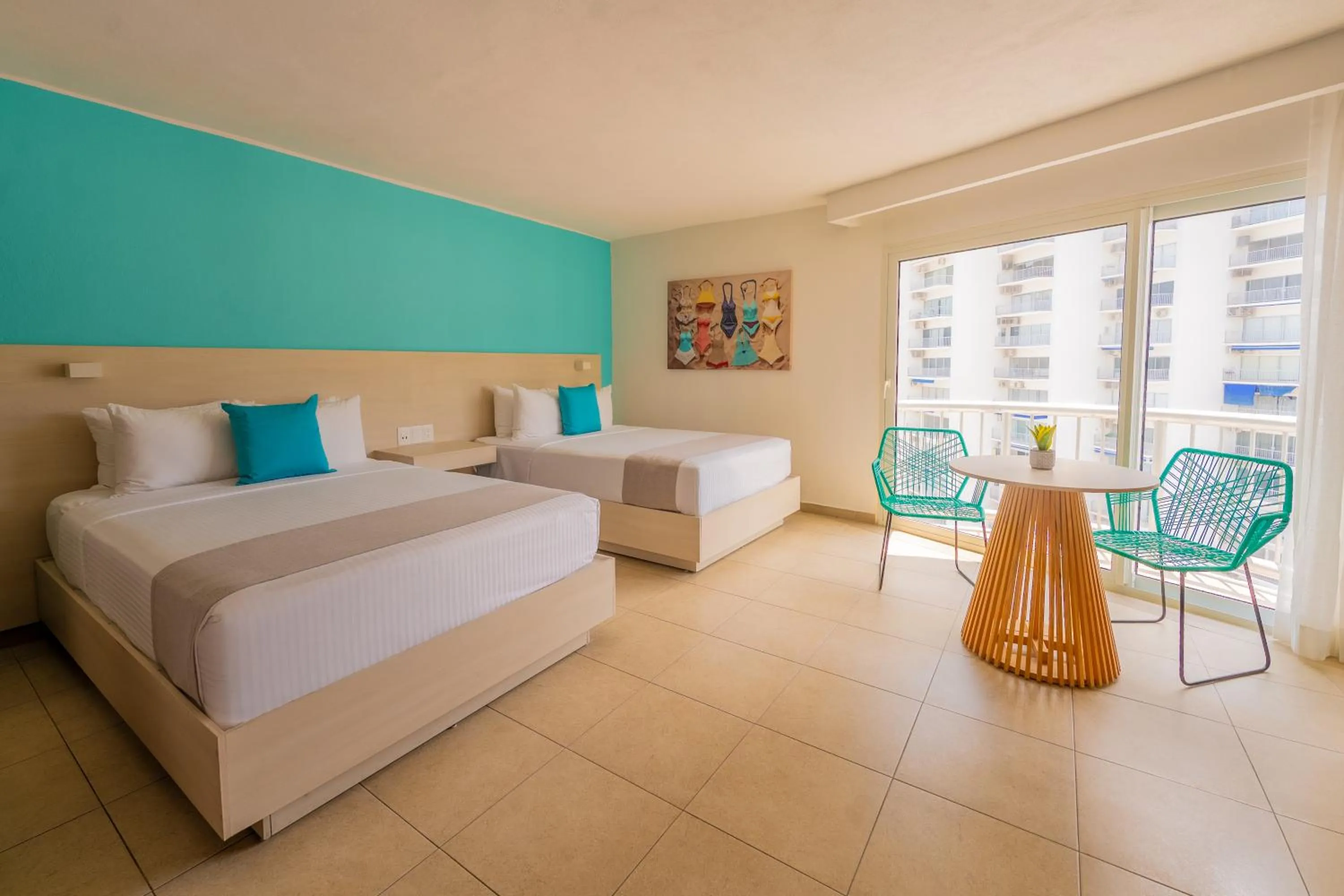 Bed in Hotel Amares Acapulco