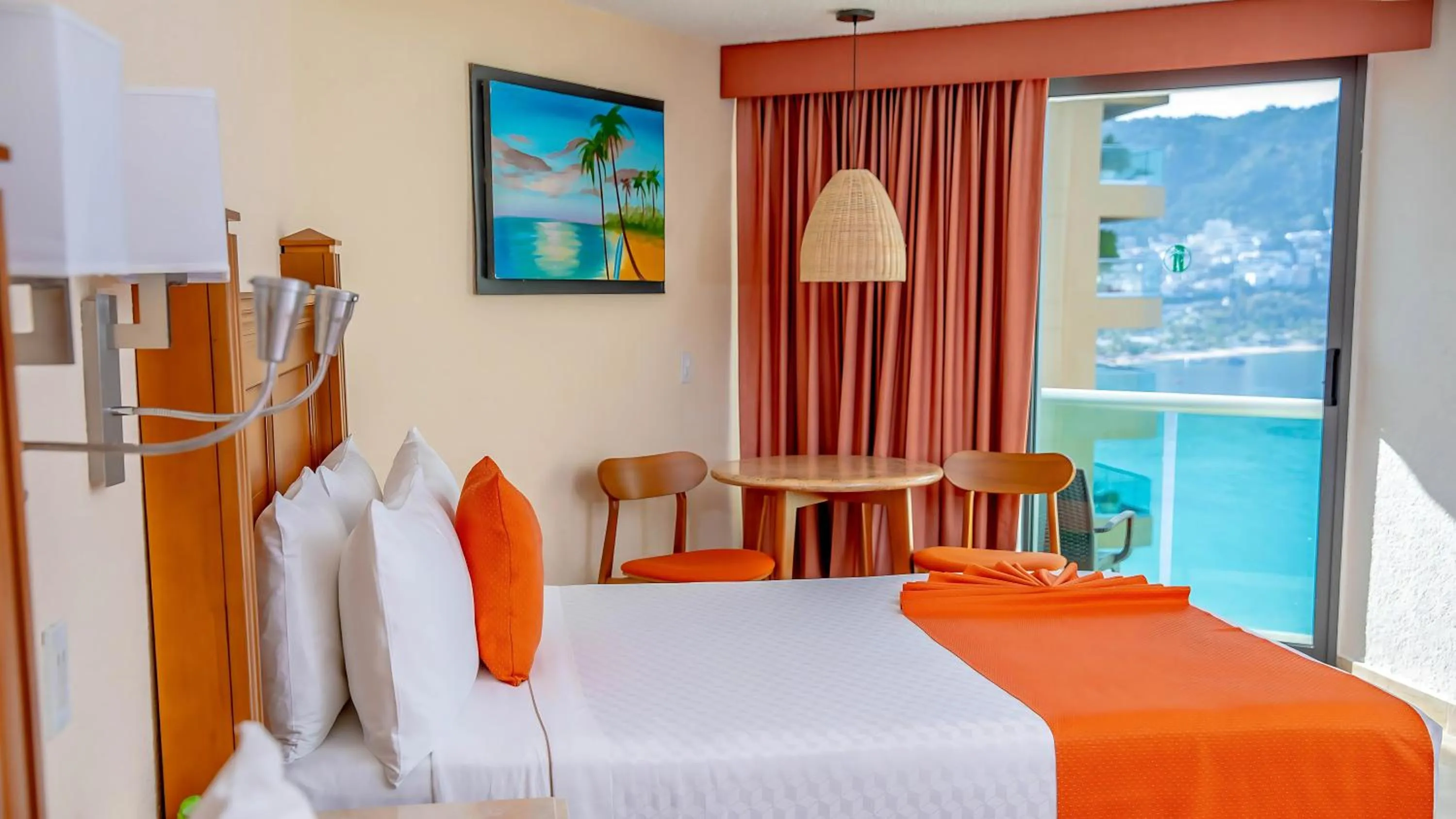 Bed in Copacabana Beach Hotel Acapulco