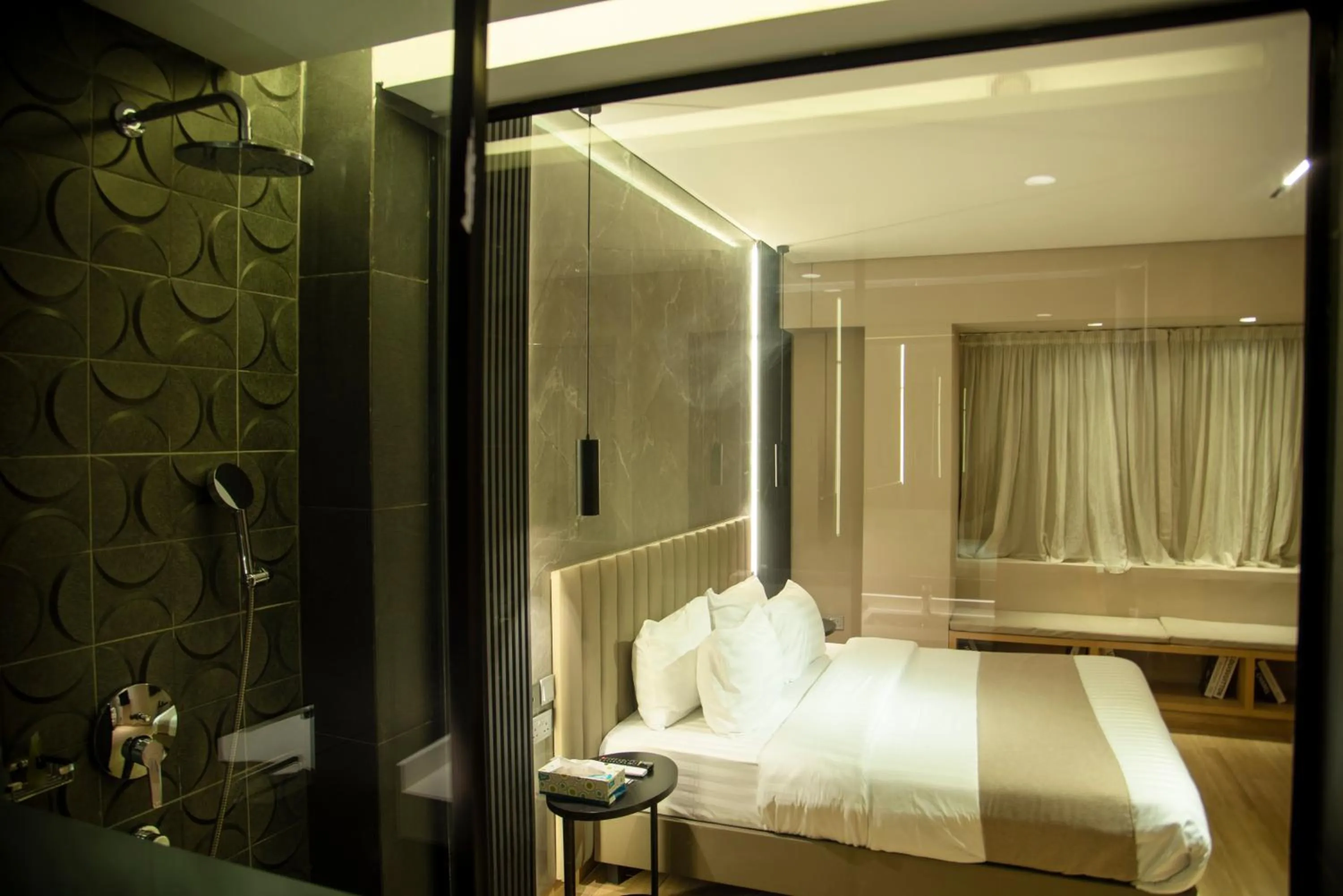 Bed in The Blowfish Hotel