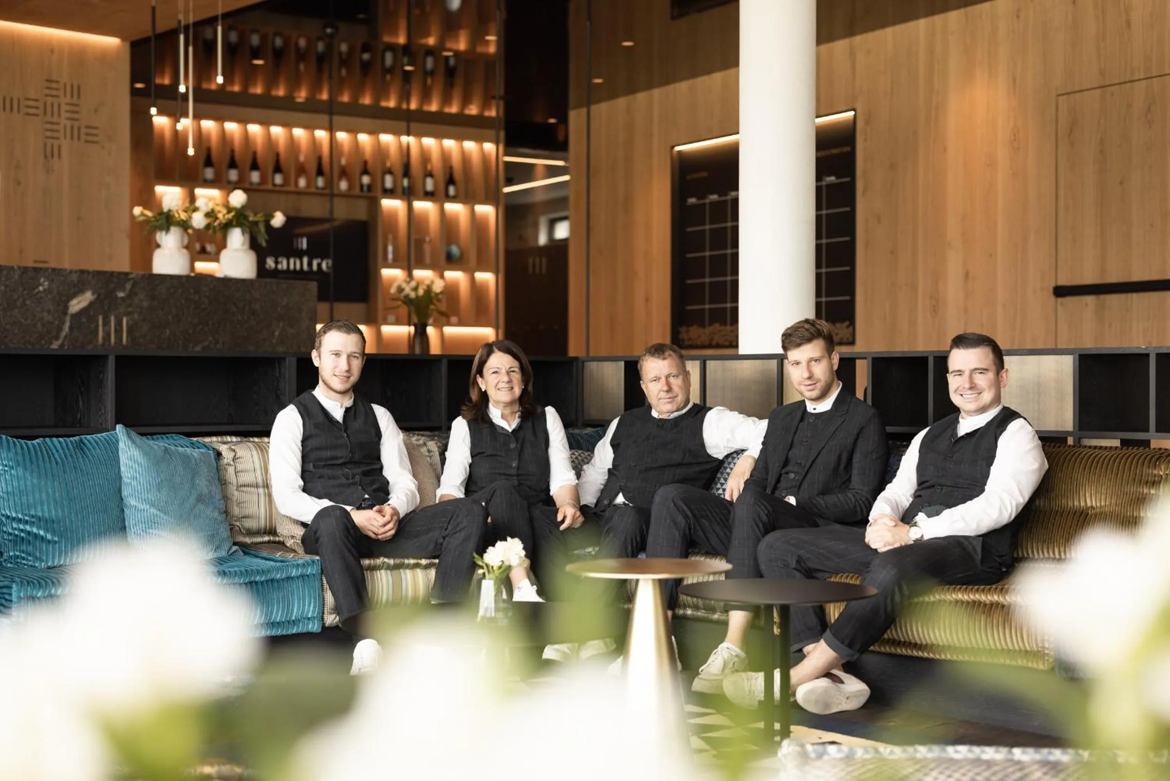 Family in Santre dolomythic home