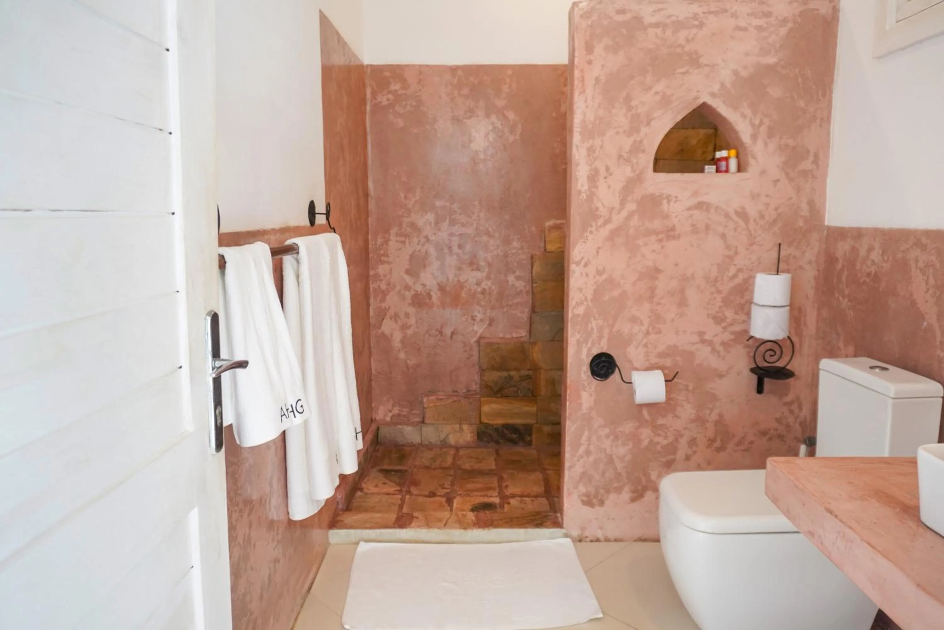 Bathroom in AHG Sun Bay Mlilile Beach Hotel