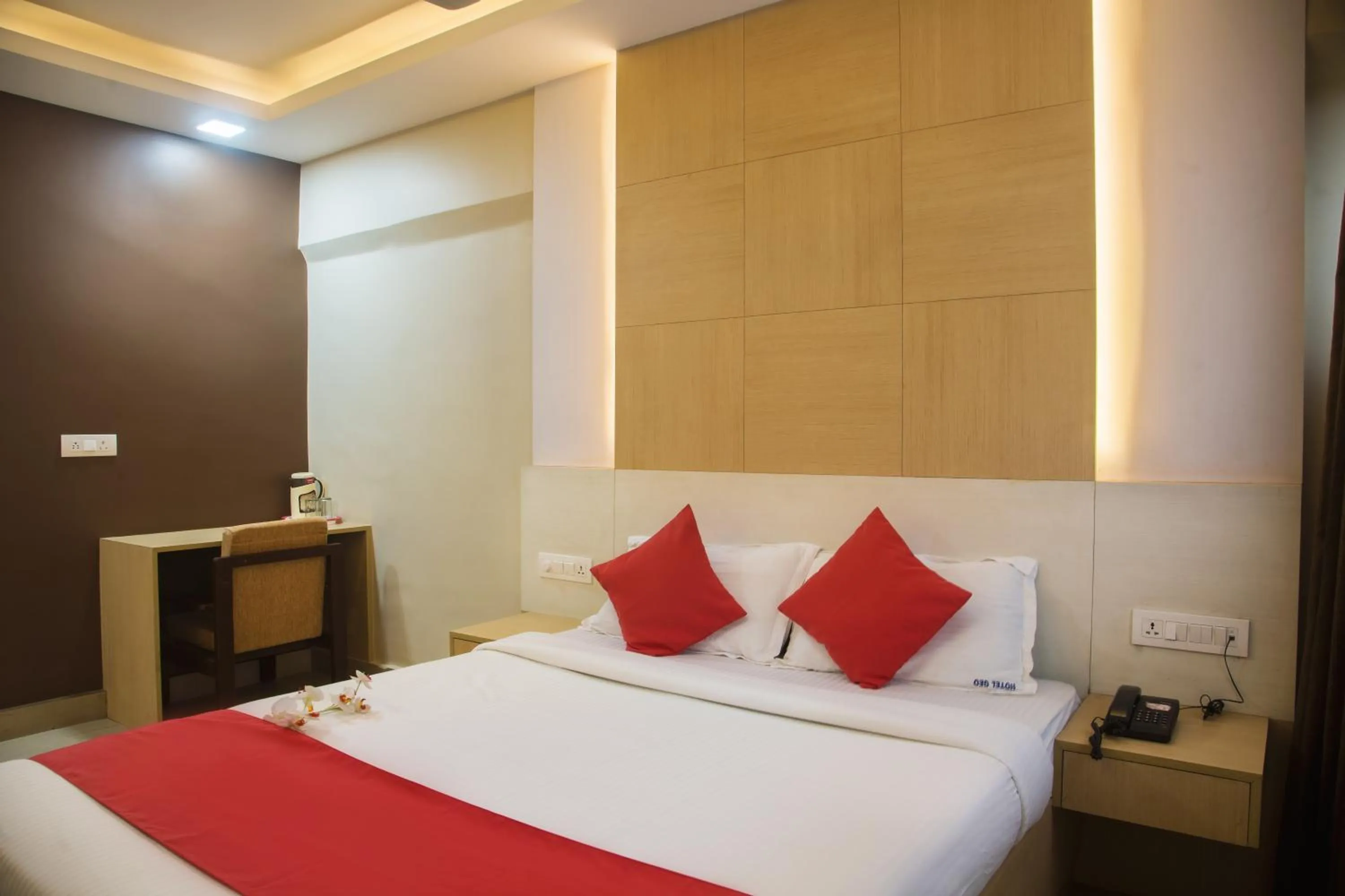 Bed in Hotel Geo