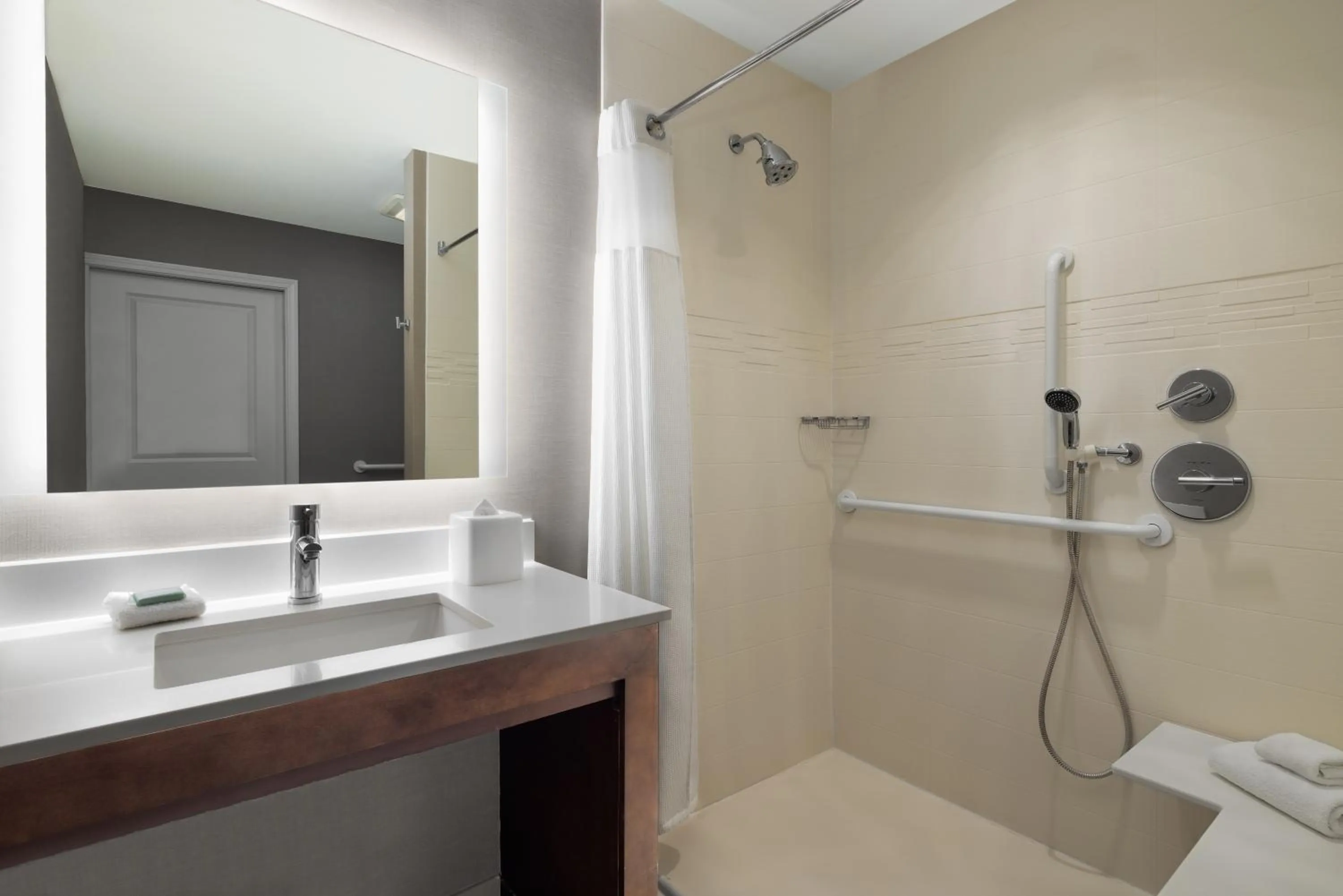 Shower in Residence Inn by Marriott Des Moines Downtown