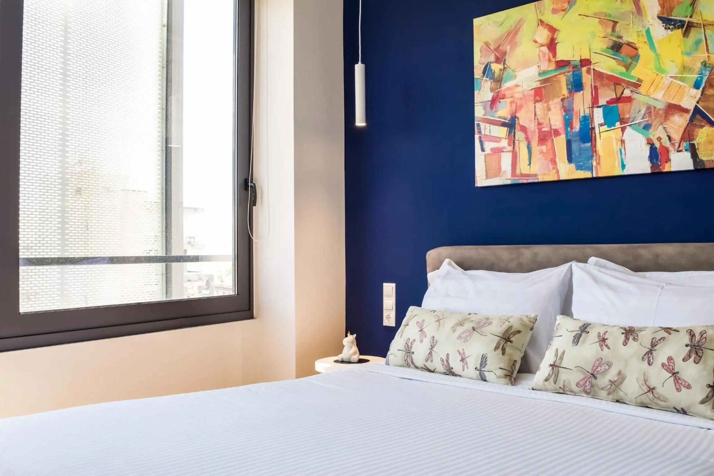 Bed in Iasonos Suites Athens