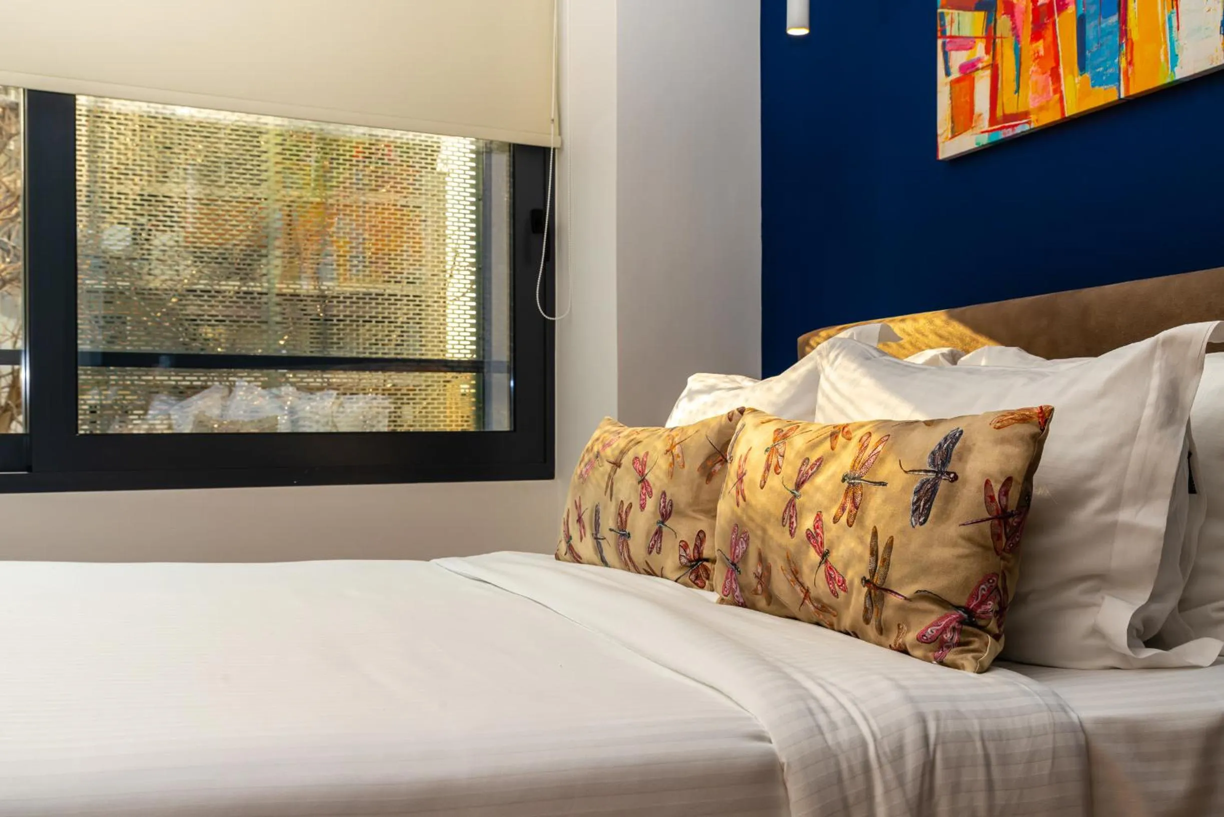 View (from property/room), Bed in Iasonos Suites Athens