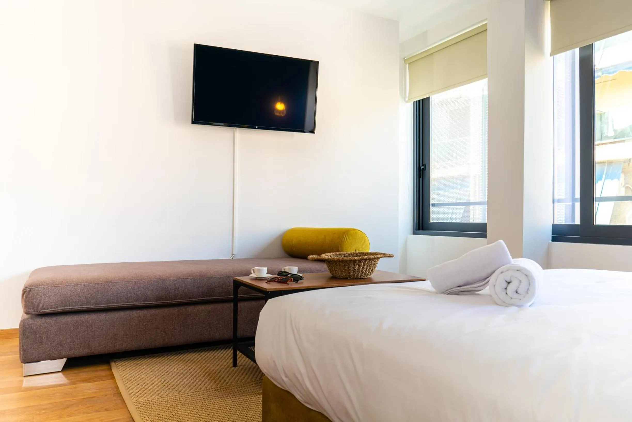 Bed in Iasonos Suites Athens