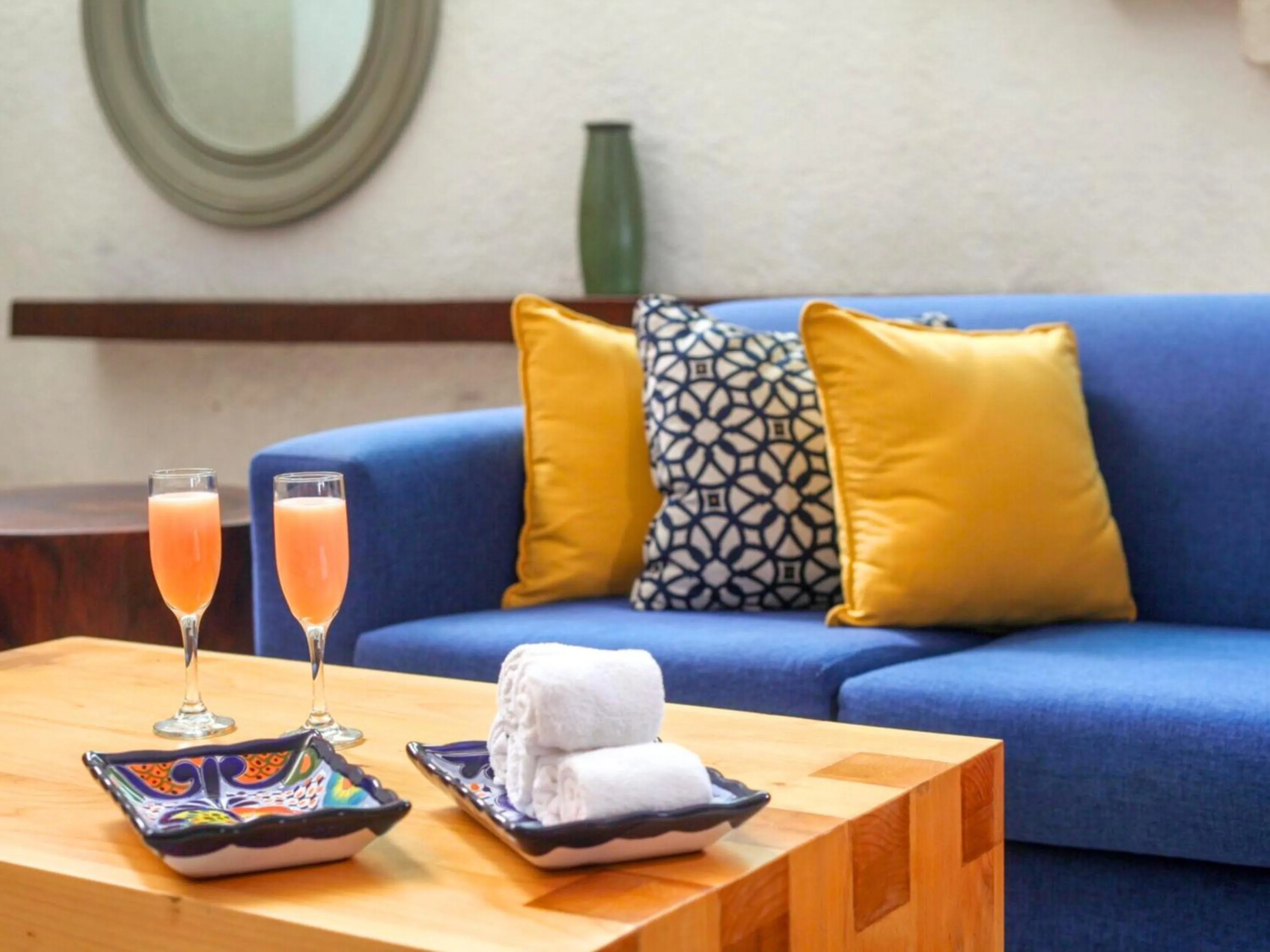 Living room in Hotel Casa Mexicana Cozumel