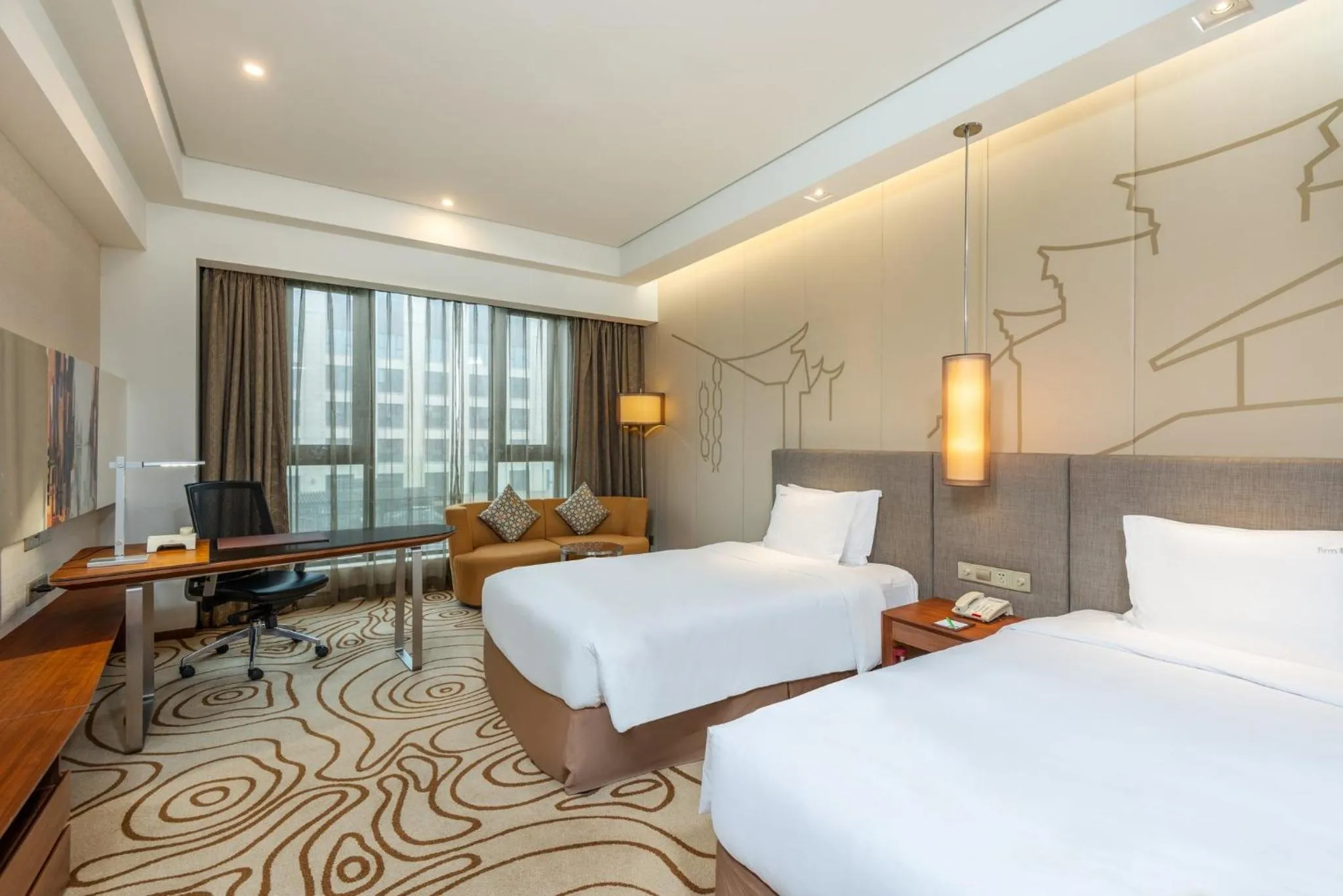 Photo of the whole room, Bed in Holiday Inn Shanghai Hongqiao by IHG - near by Hongqiao Airport & NECC