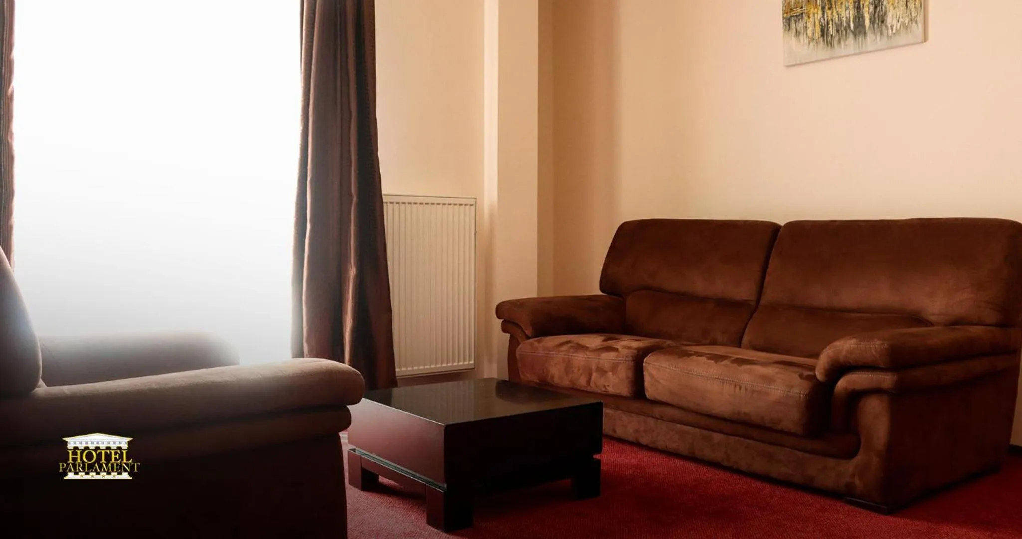 Seating area in Hotel Parlament