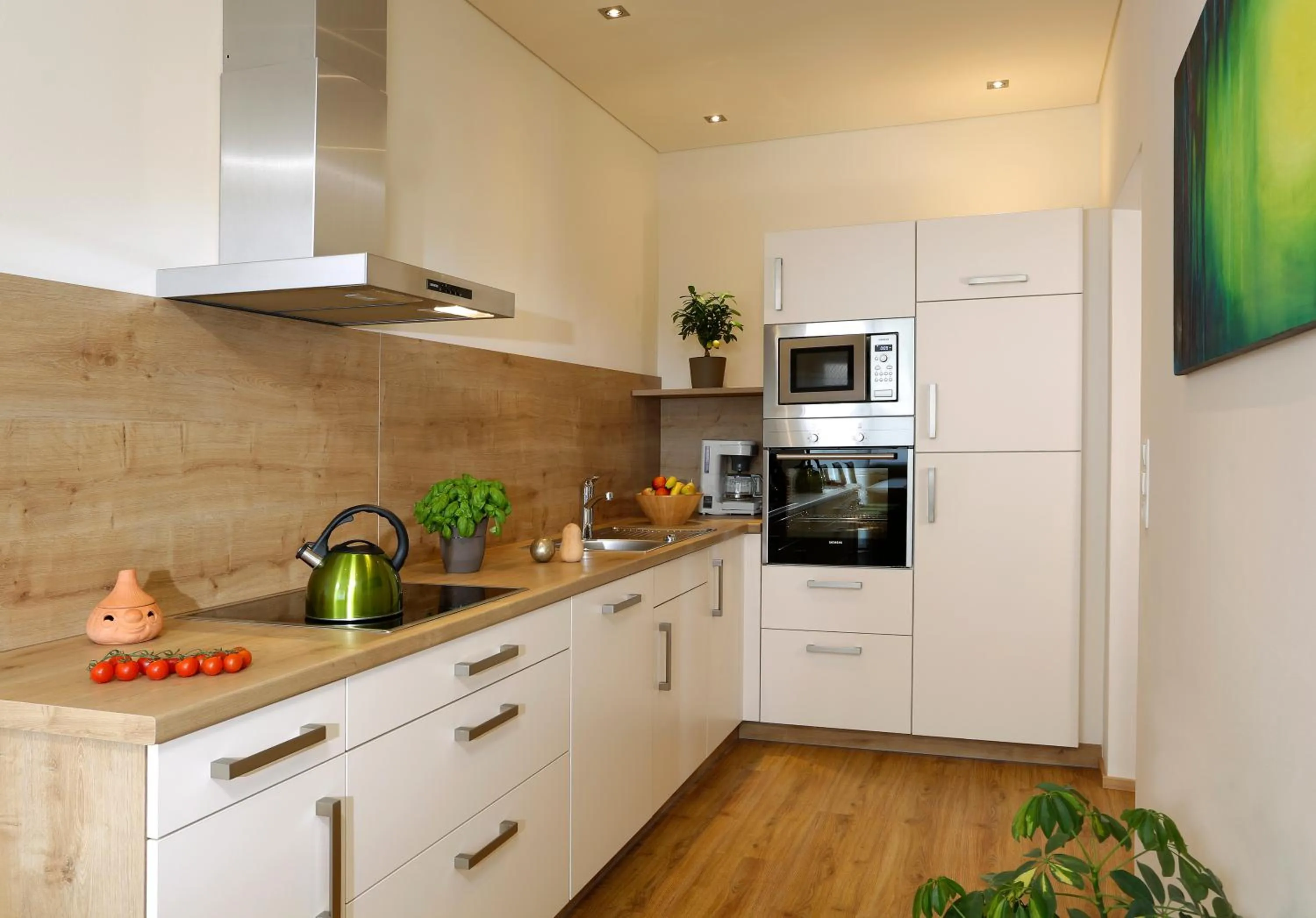 Kitchen or kitchenette in Aparthotel Rubinius