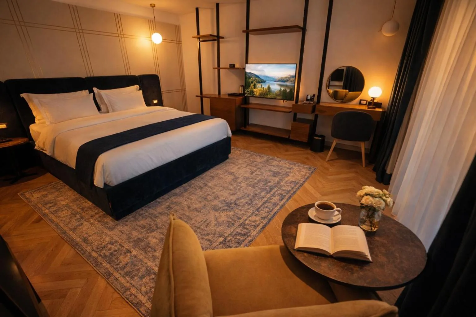 TV and multimedia, Bed in Alla Gondola Hotel & SPA Tirana