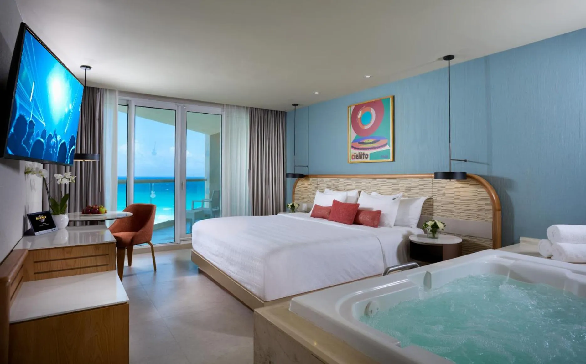 Bedroom, Bed in Hard Rock Hotel Cancun - All Inclusive