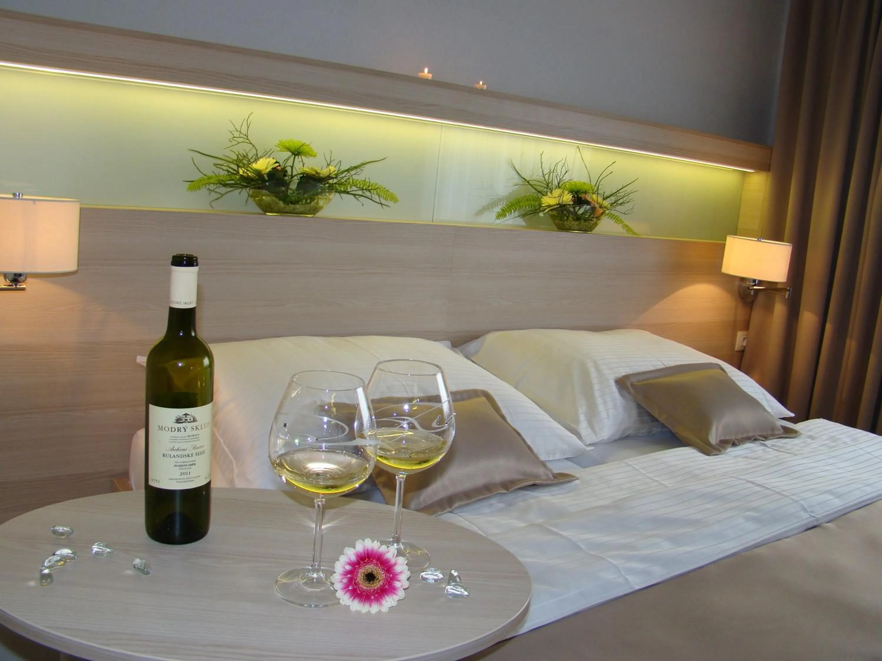 Bedroom, Bed in Hotel Podlesí