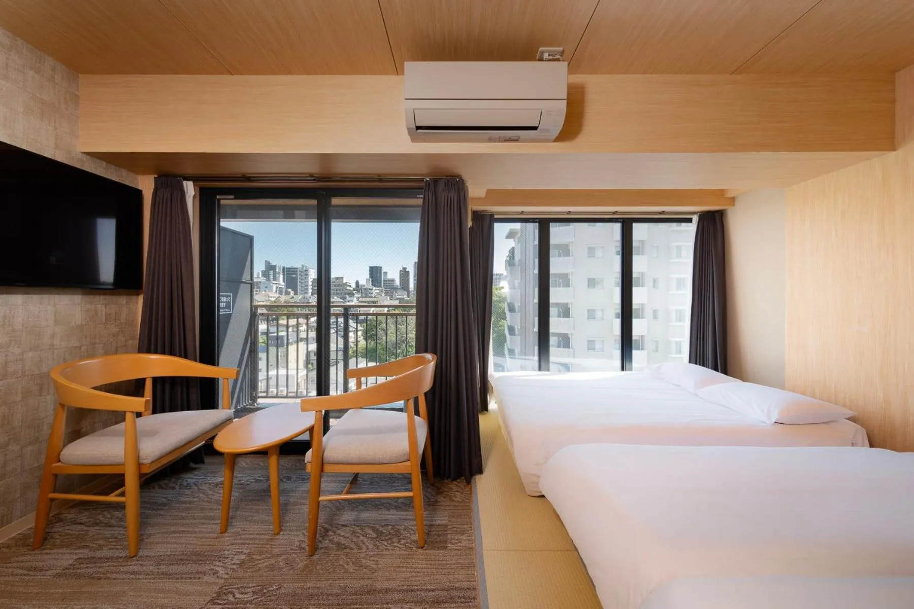 Photo of the whole room, Bed in WELLSTAY Shinsekai Wakyo