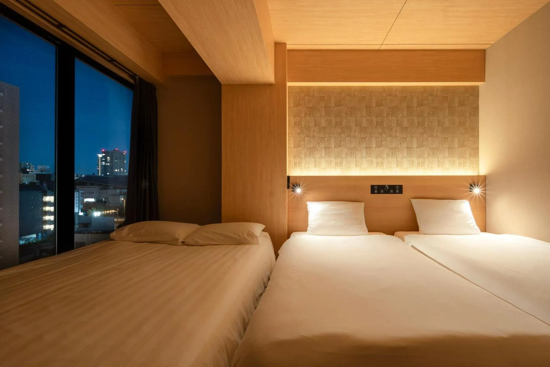 Photo of the whole room, Bed in WELLSTAY Shinsekai Wakyo