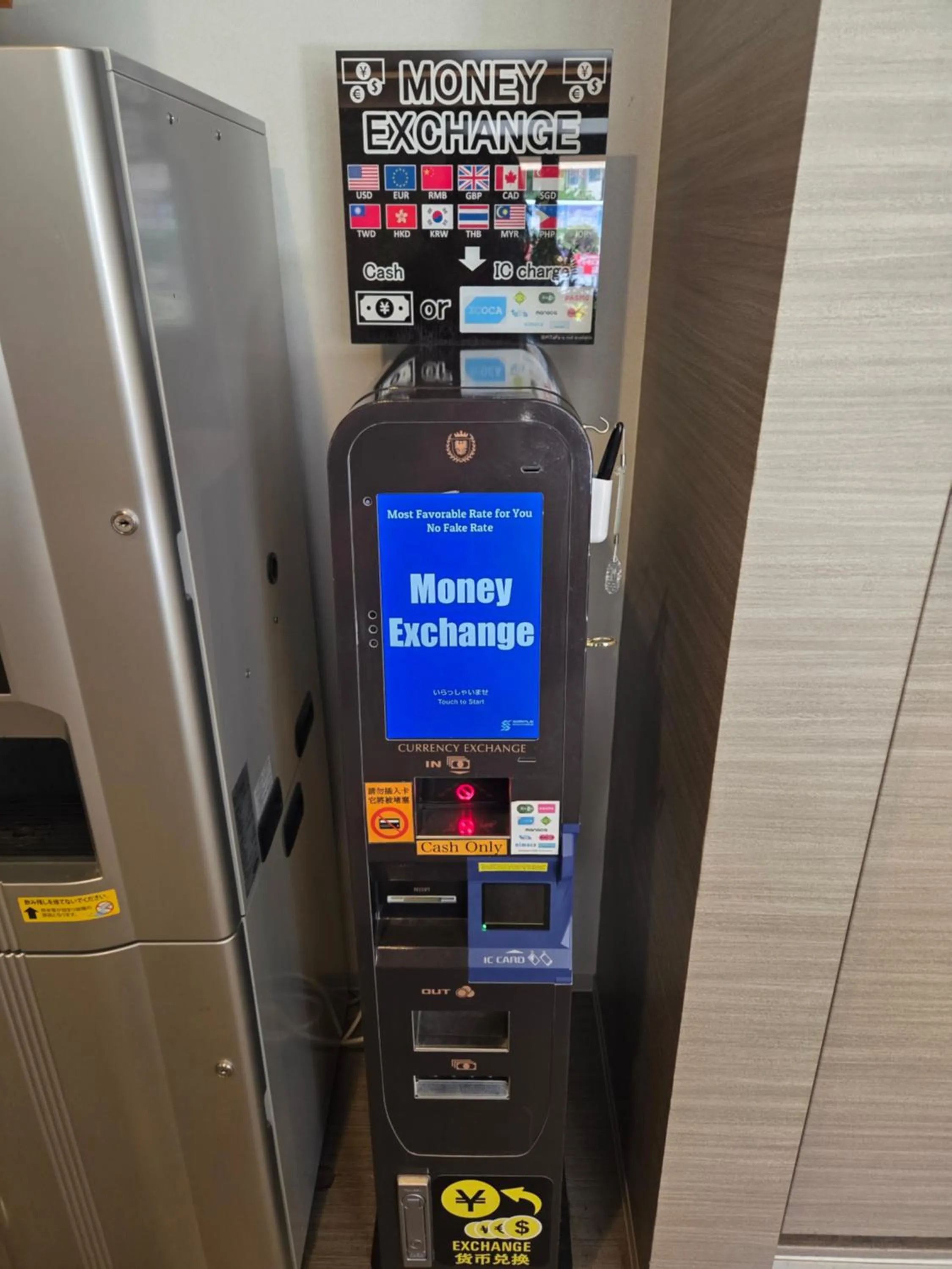 currency exchange in WELLSTAY Shinsekai Wakyo