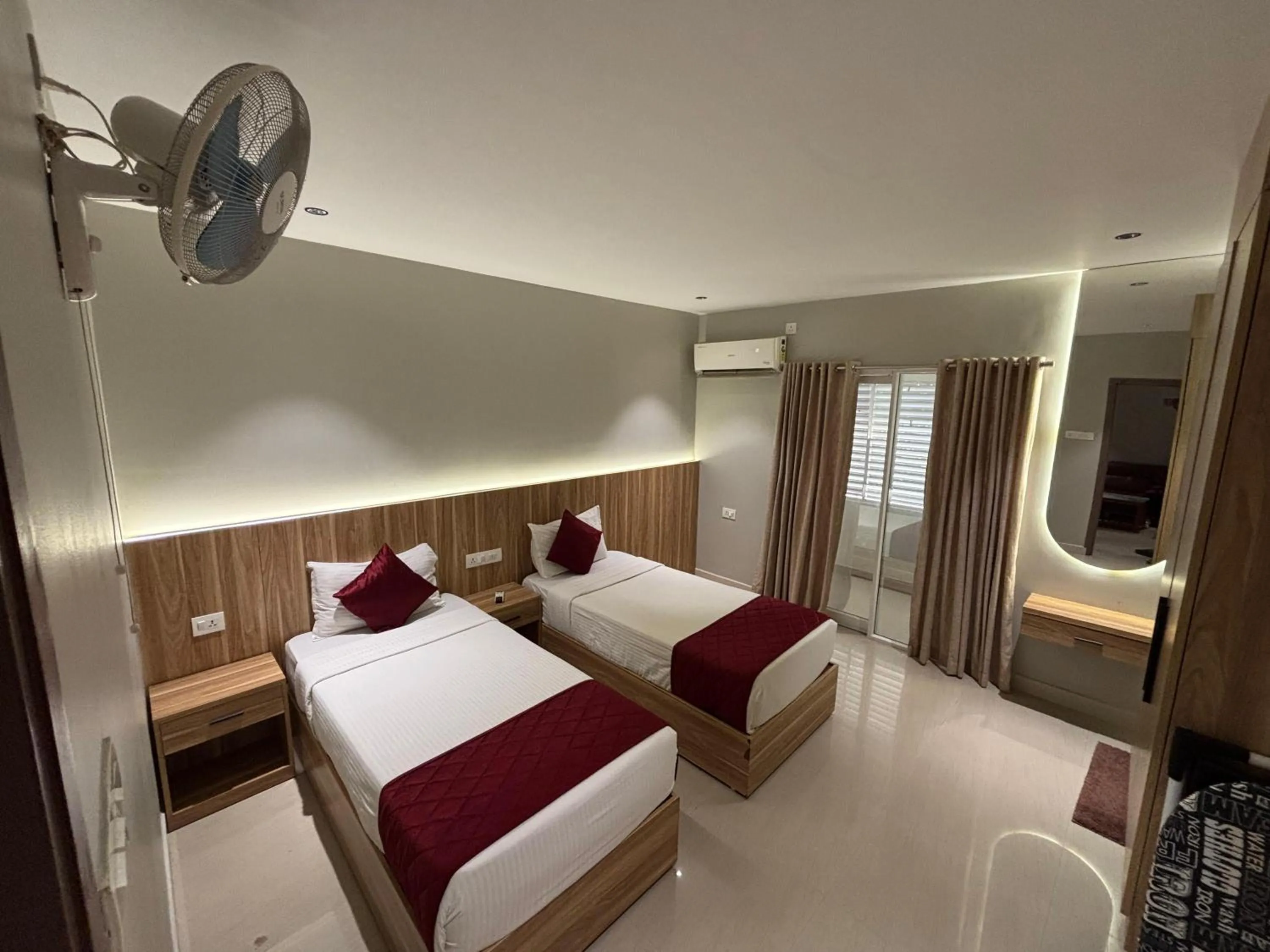 Bed in Muziris Manor Residency